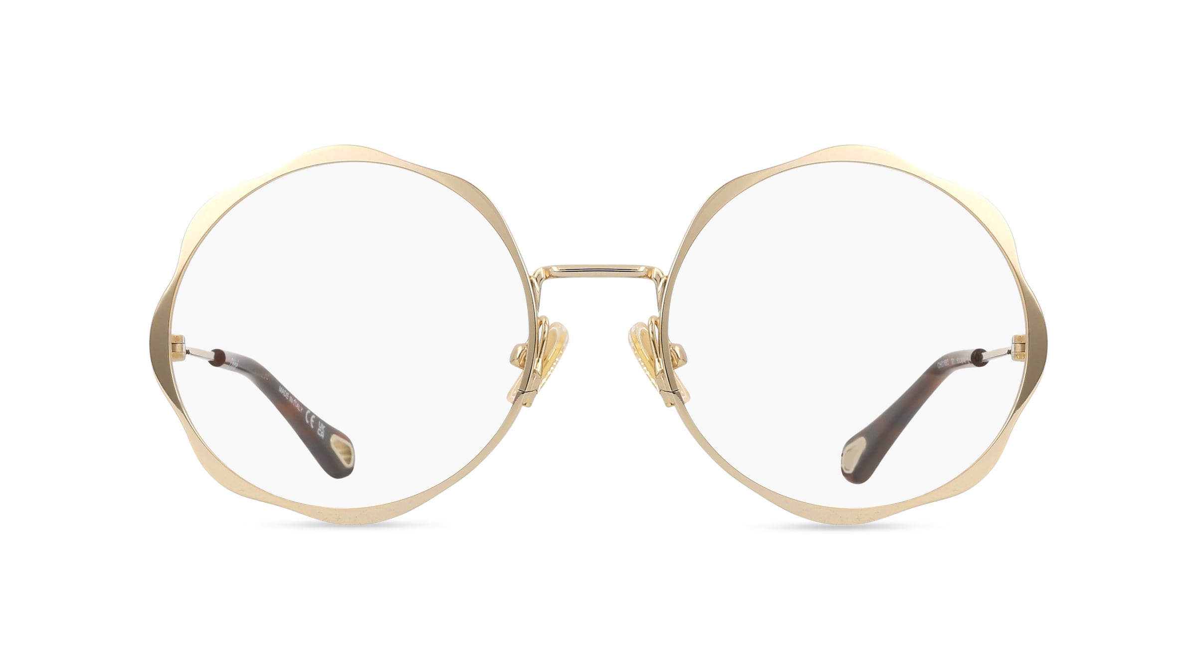 Chloé CH0185O Damen-Brille inkl. Gläser Vollrand Rund Metall-Gestell 51mm/20mm/140mm, gold