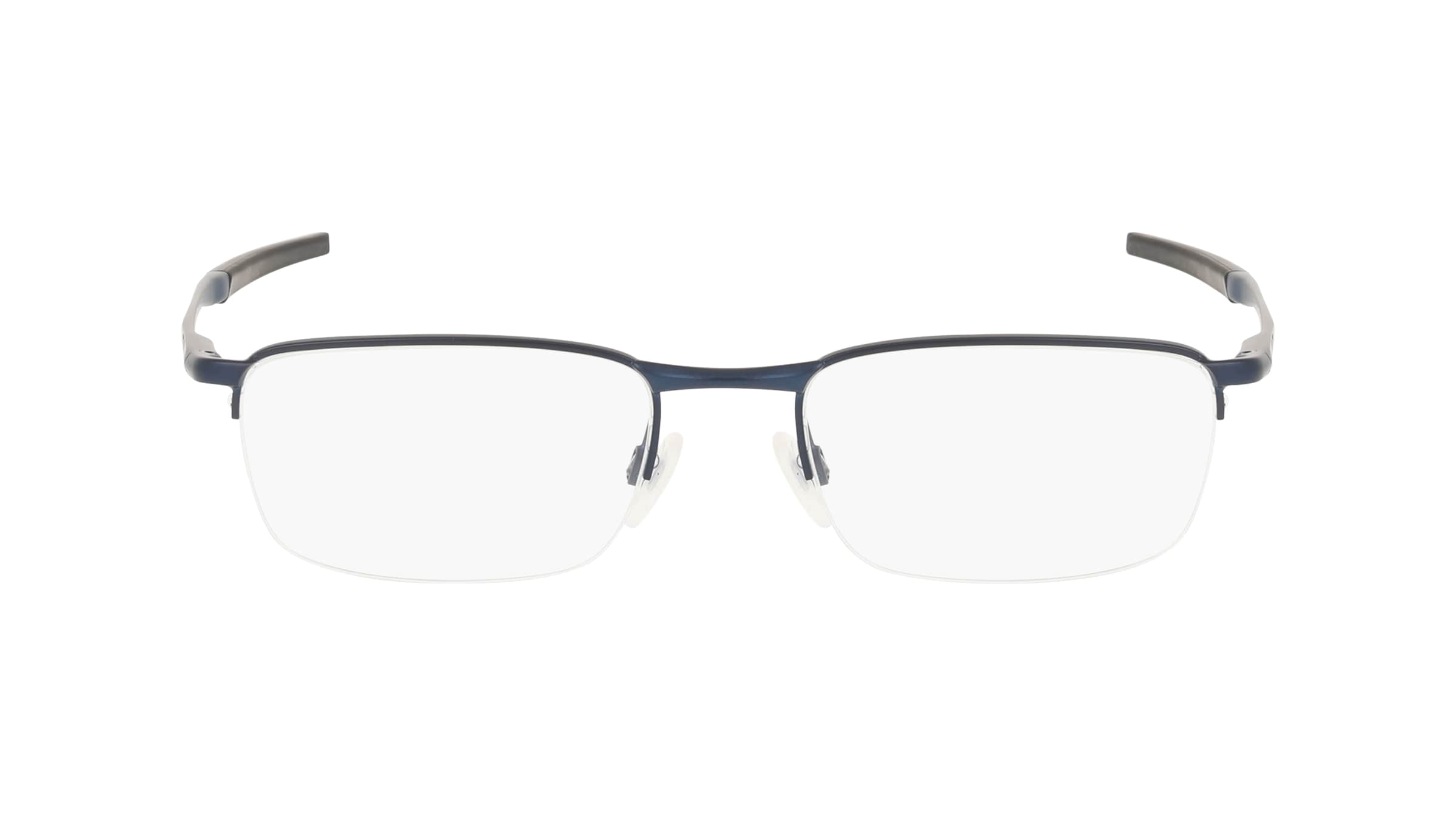 Oakley OX3174 BARRELHOUSE 0.5 Herren-Brille inkl. Gläser Halbrand Eckig Metall-Gestell 53/18/139, blau