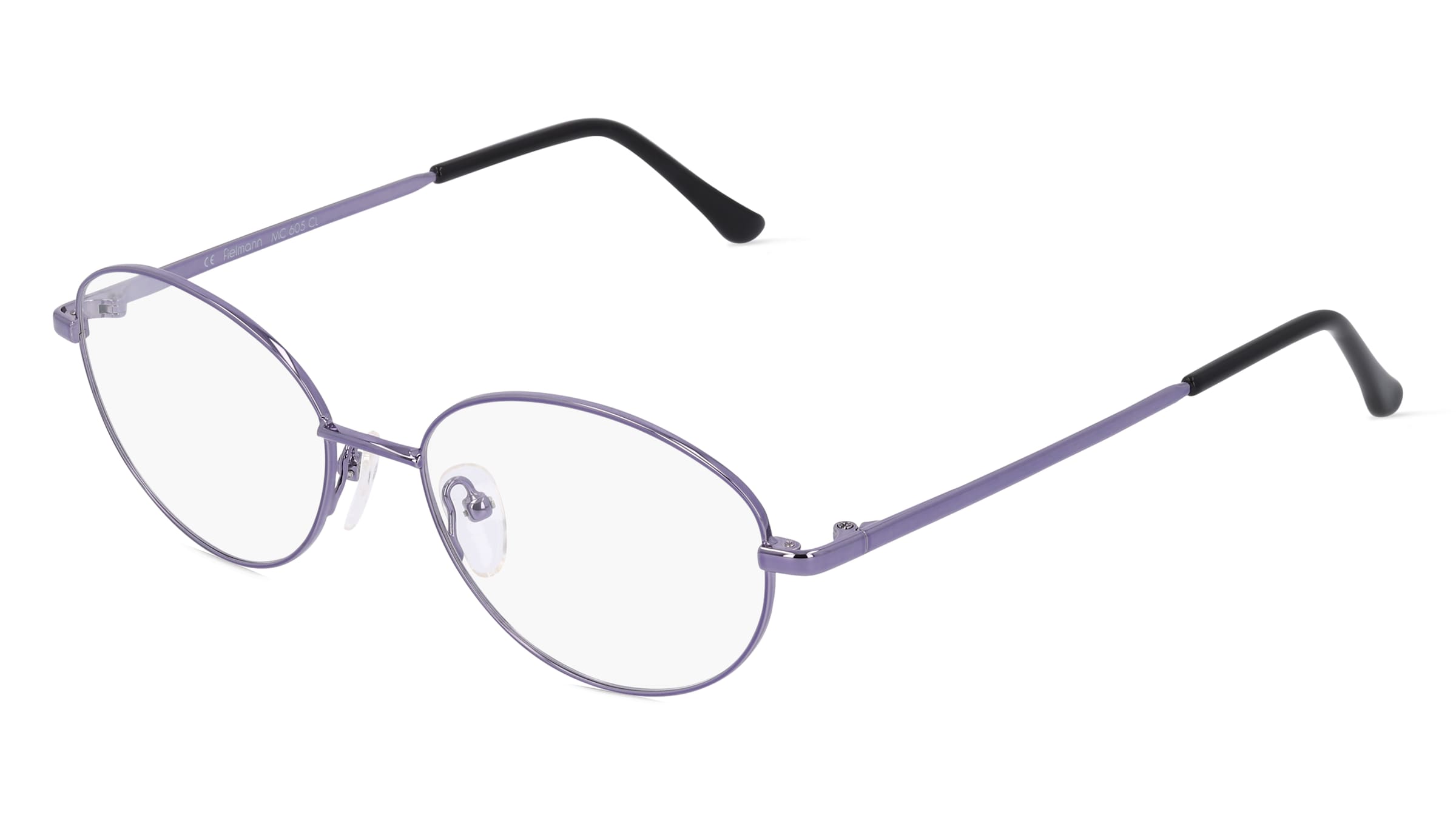 Fielmann MC 605 CL Damen-Brille inkl. Gläser Vollrand Oval Edelstahl-Gestell 52/17/135, Lila