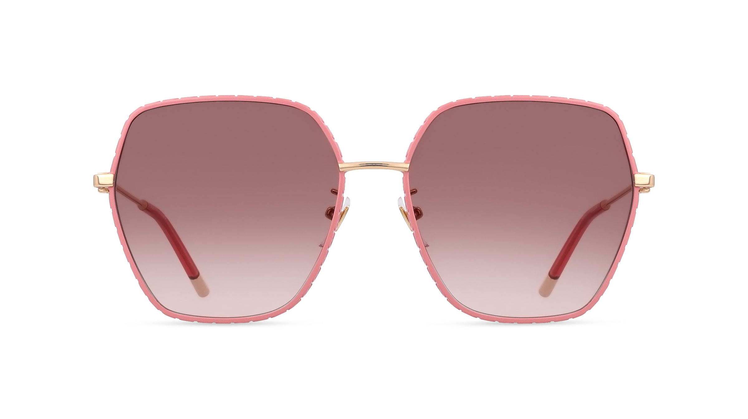 Furla FULSFU628 Damen-Sonnenbrille Vollrand Achteckig Metall-Gestell, pink