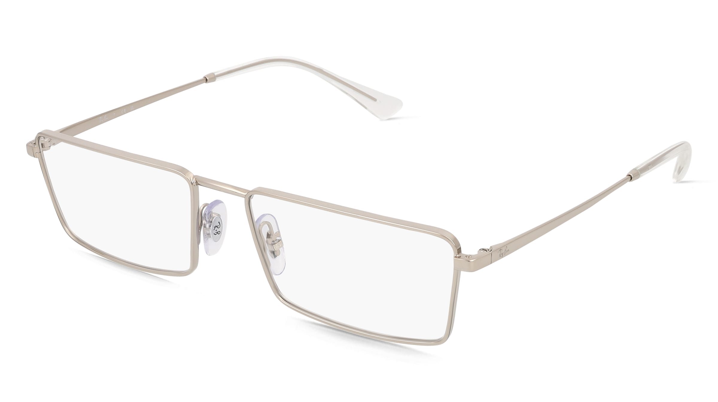 Ray Ban 0RX6541 EMY Unisex-Brille inkl. Gläser Vollrand Quadratisch Metall-Gestell 56/17/145, Silber