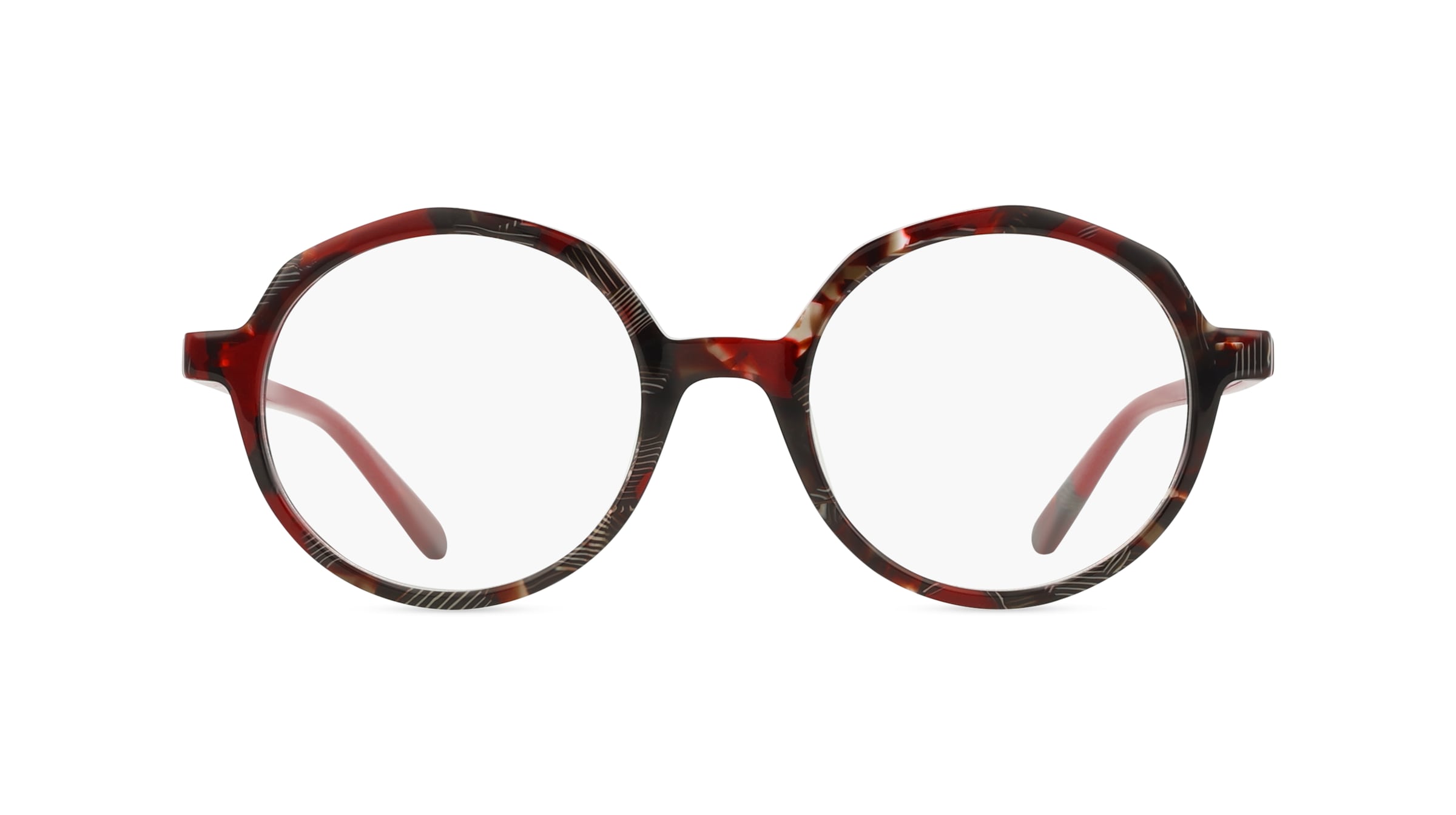 Comma 70189 Damen-Brille inkl. Gläser Vollrand Rund Kunststoff-Gestell 48mm/19mm/145mm, rot