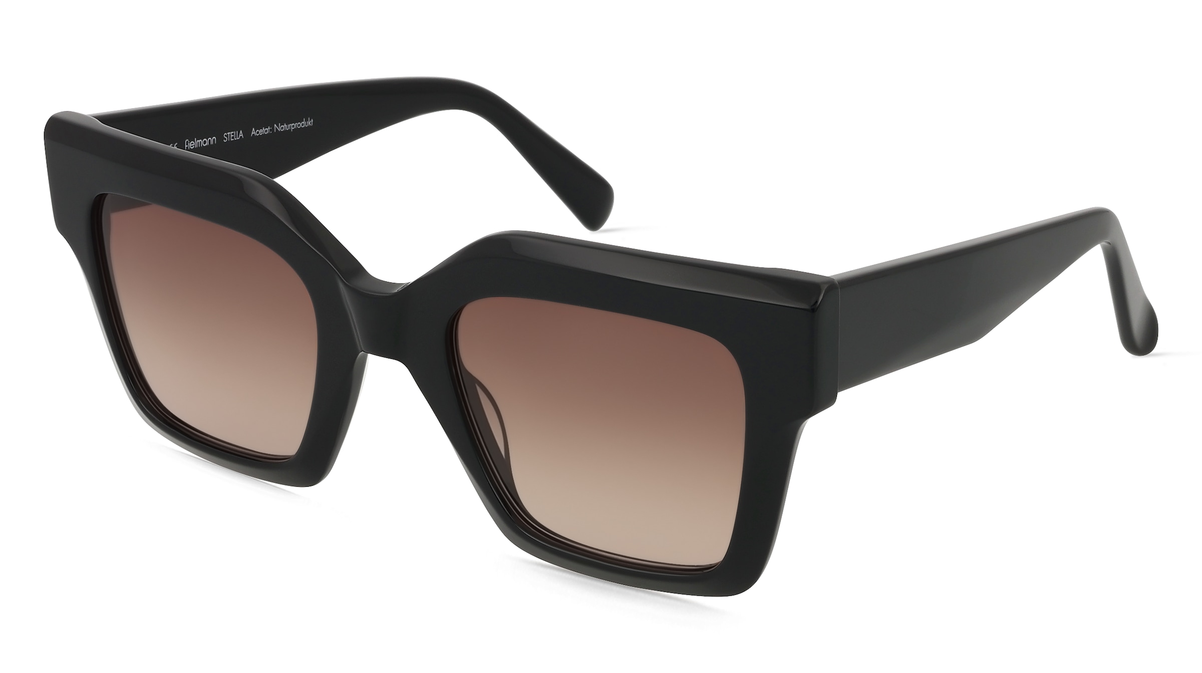 Fielmann BD 570 SUN FA STELLA Damen-Sonnenbrille Vollrand Butterfly Acetat Extrudiert-Gestell, Schwarz