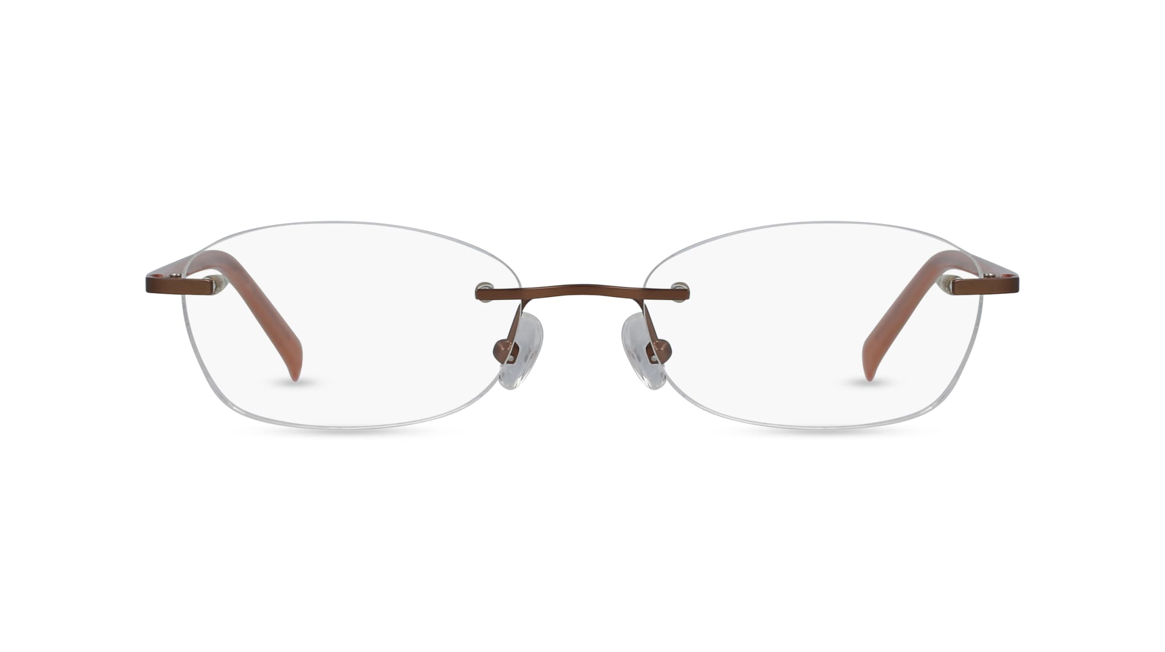 Fielmann BD 476 CL Damen-Brille inkl. Gläser Randlos Oval Edelstahl-Gestell 51mm/19mm/130mm, braun