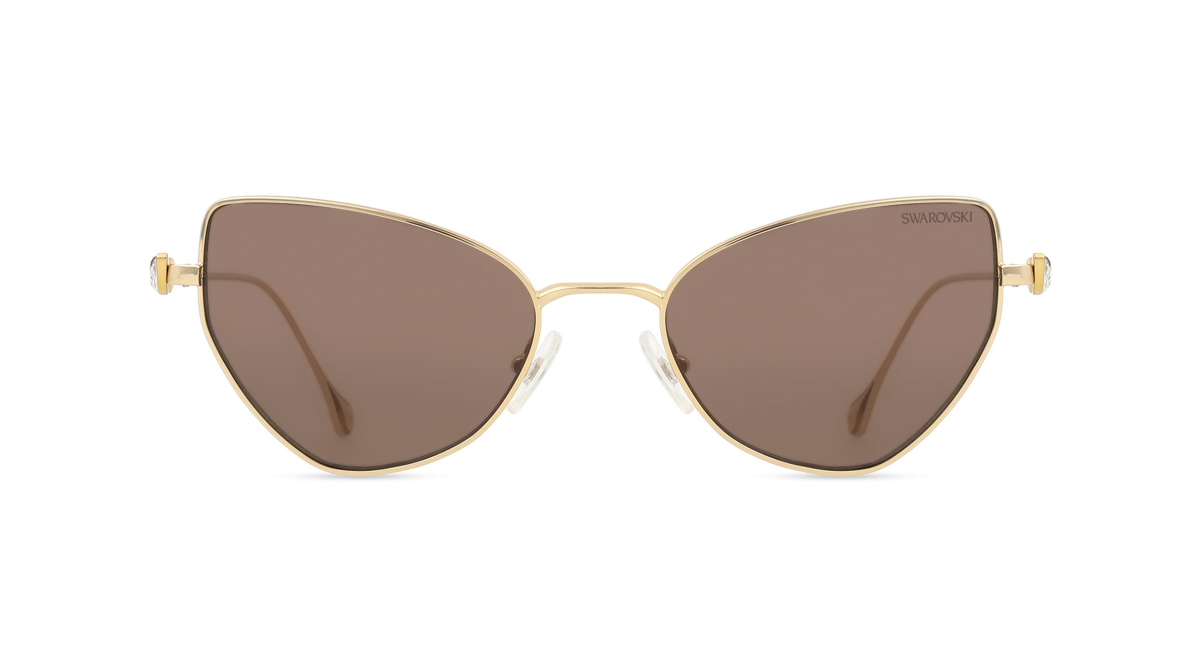 Swarovski SK7011 Damen-Sonnenbrille Vollrand Achteckig Metall-Gestell, gold