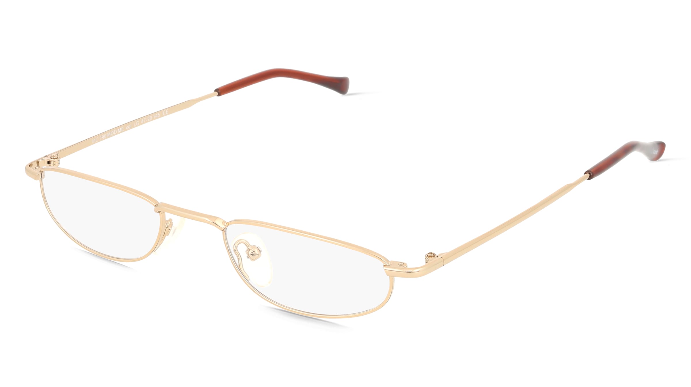Fielmann MC 290 MOD CL Unisex-Brille inkl. Gläser Vollrand Halb Metall-Gestell 47/20/145, Gold