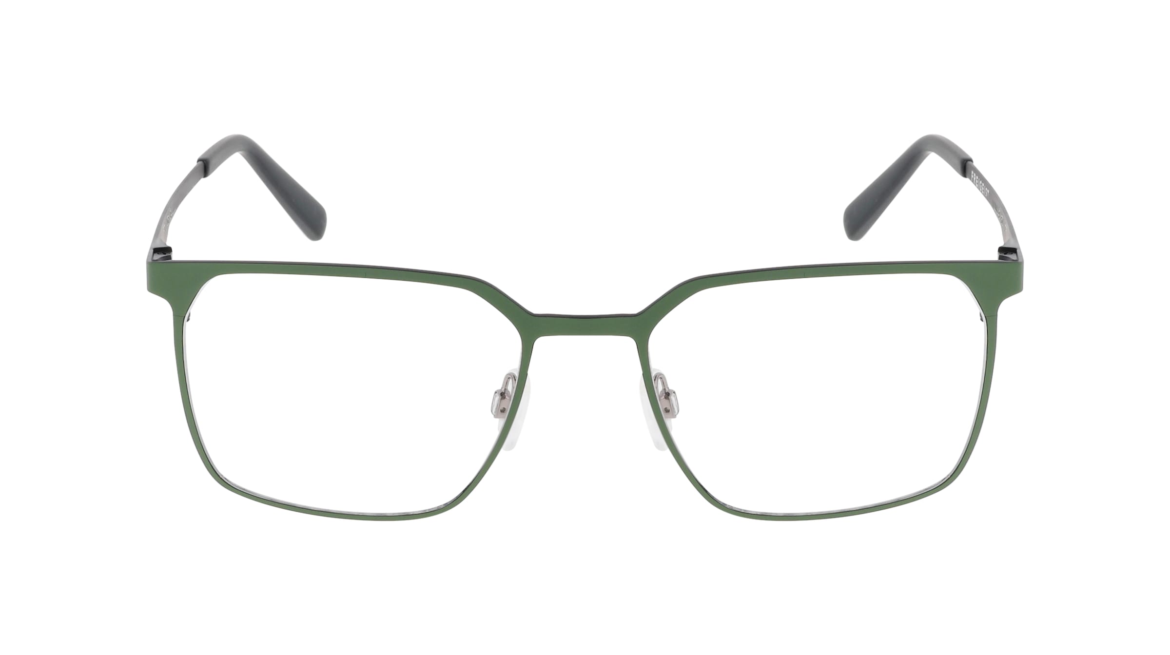 FREIGEIST 862069 Herren-Brille inkl. Gläser Vollrand Quadratisch Metall-Gestell 59/19/150, grün