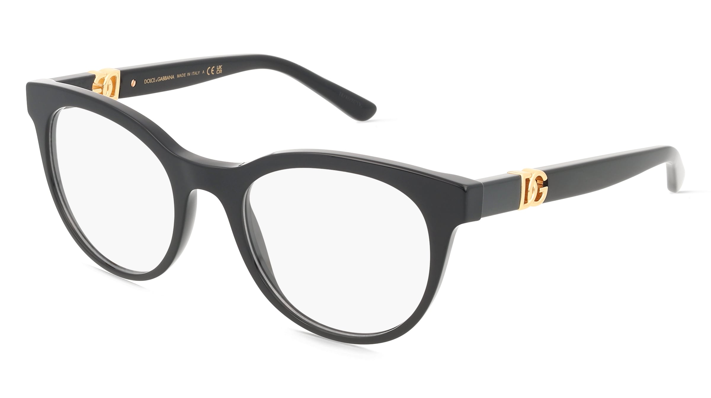 Dolce&amp;Gabbana DG3399 Damen-Brille inkl. Gläser Vollrand Panto Acetat-Gestell 52/20/145, Schwarz