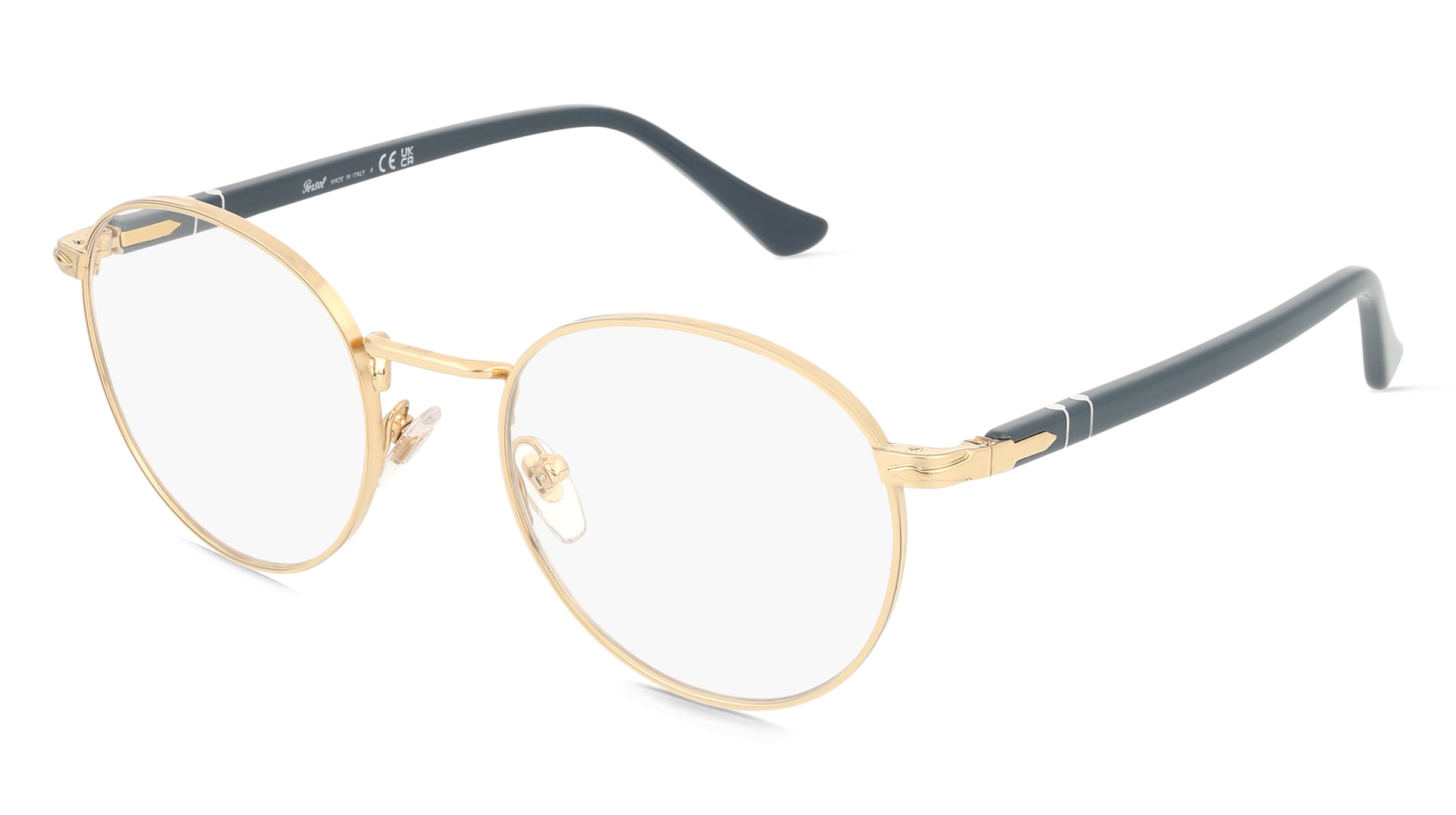 Persol 0PO1008V Herren-Brille inkl. Gläser Vollrand Eckig Metall-Gestell 50mm/20mm/145mm, gold