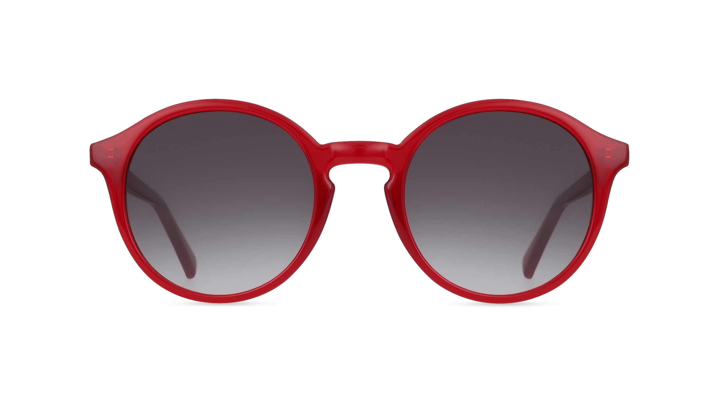 Fielmann ABC 073 SUN FA LEO Unisex-Sonnenbrille Vollrand Rund Acetat-Gestell, rot