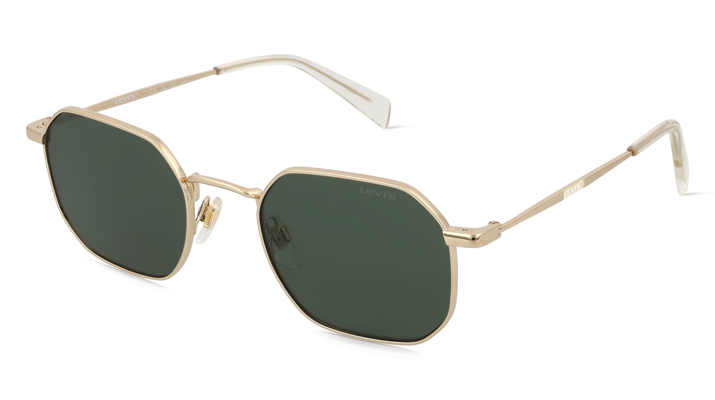 Levi's LV 1035/S Unisex-Sonnenbrille Vollrand Geometrisch Metall-Gestell, Gold