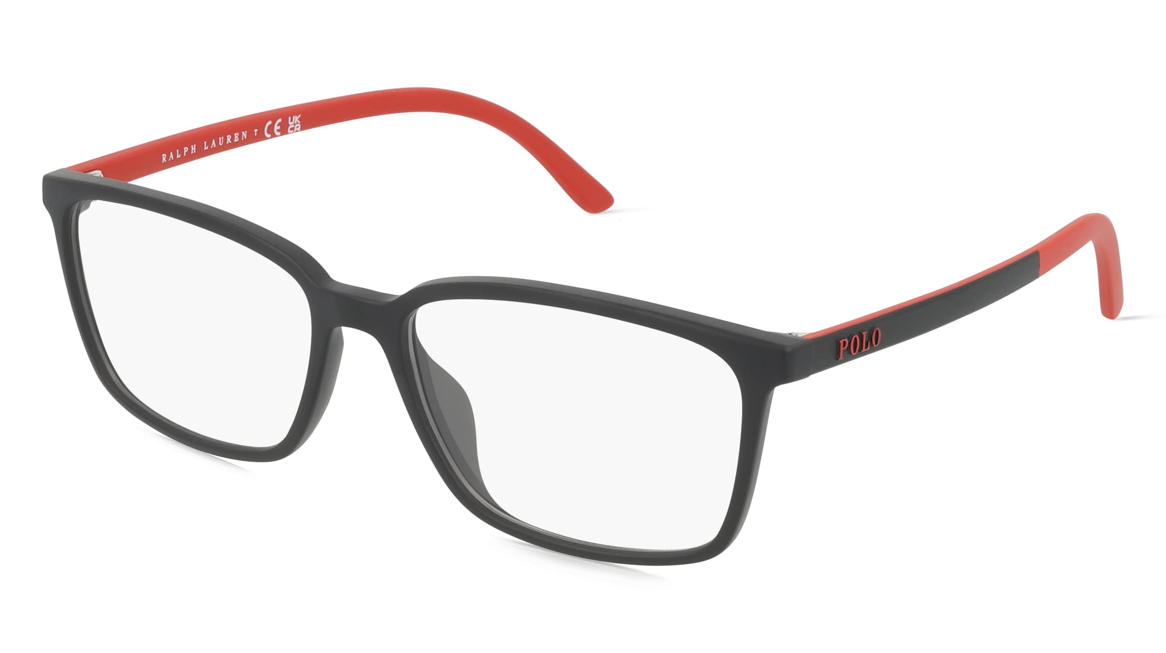 Polo Ralph Lauren PH2250U Herren-Brille inkl. Gläser Vollrand Quadratisch Kunststoff-Gestell 54/16/145, Schwarz
