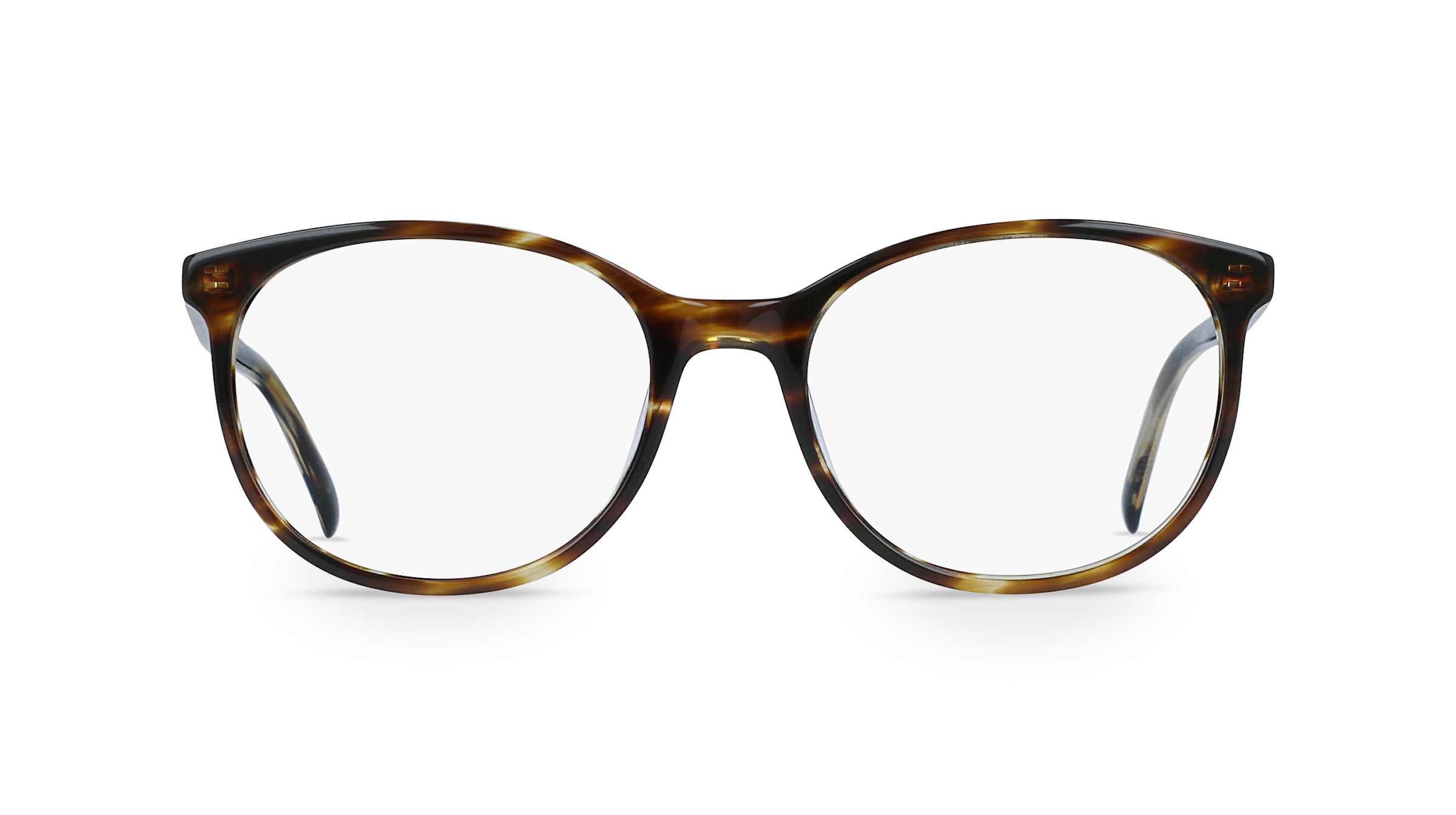 Fielmann LN 003 CL Damen-Brille inkl. Gläser Vollrand Panto Acetat-Gestell 53mm/18mm/135mm, Havanna