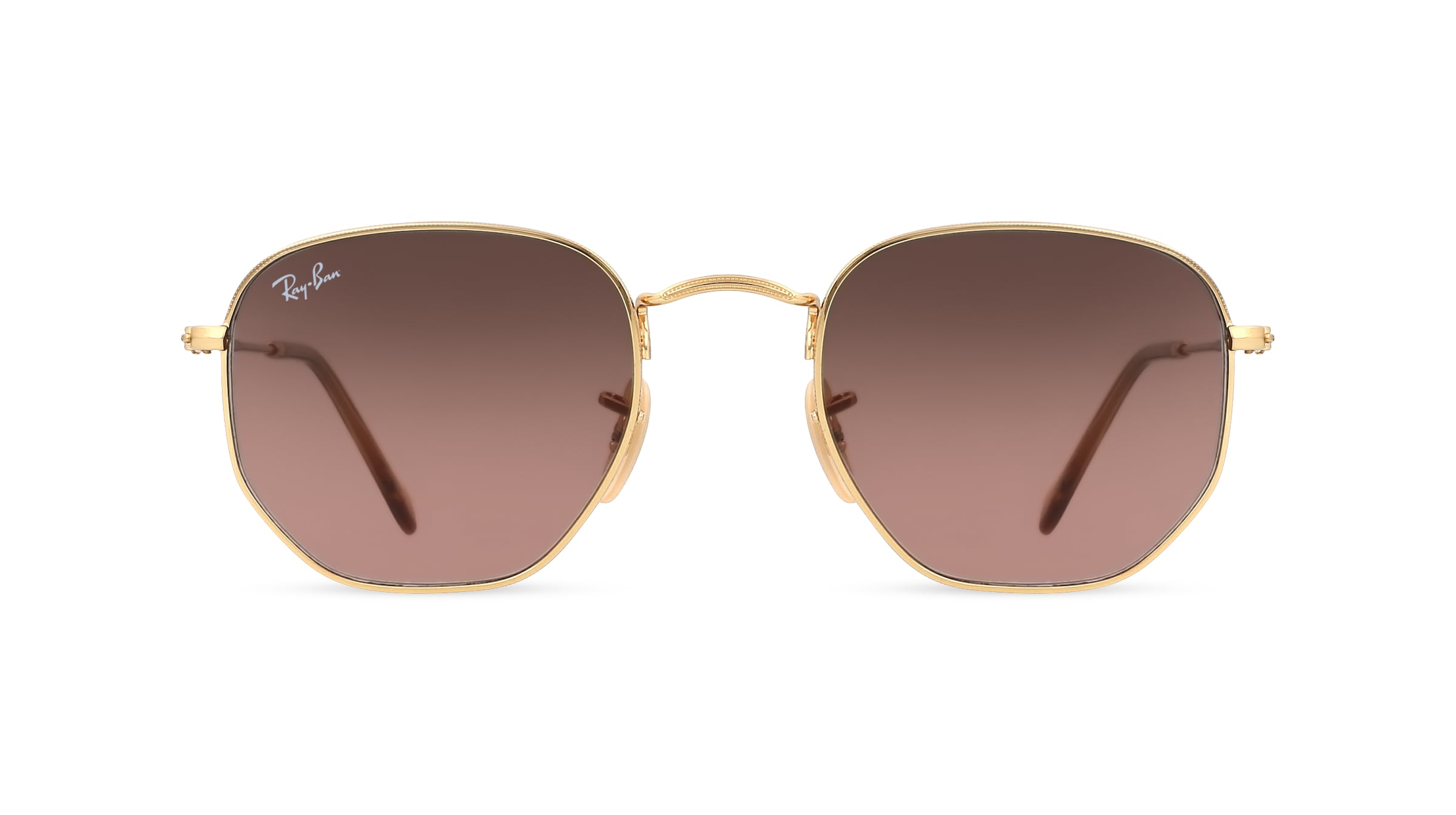 Ray-Ban RB 3548N HEXAGONAL Unisex-Sonnenbrille Vollrand Eckig Metall-Gestell, gold