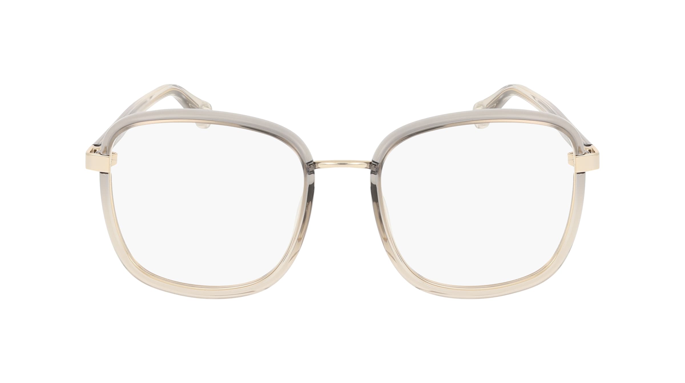 Chloé CH0034O Unisex-Brille inkl. Gläser Vollrand Eckig Acetat-Gestell 50mm/18mm/140mm, grau