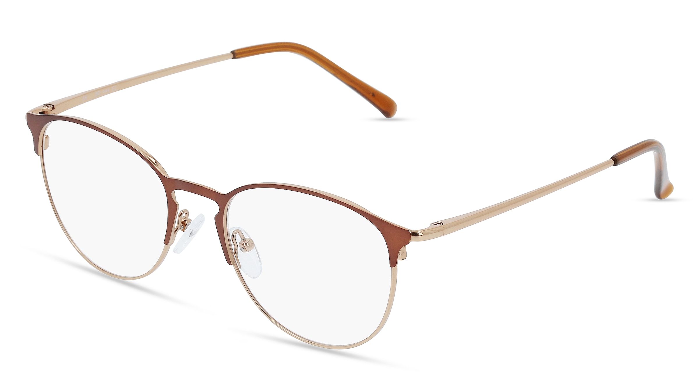 Fielmann BD 444 CL Damen-Brille inkl. Gläser Vollrand Panto Edelstahl-Gestell 51/18/140, Orange