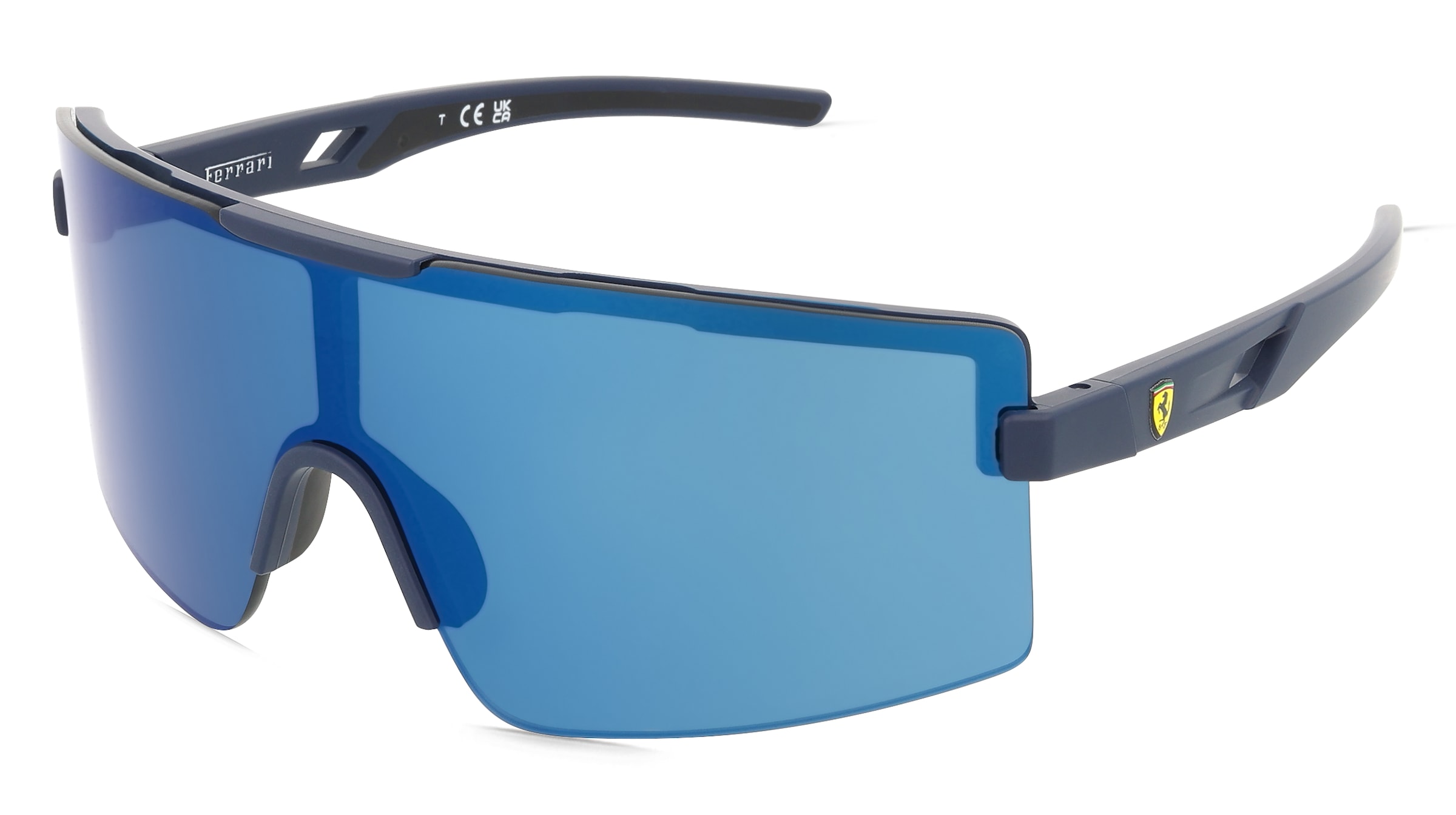 Scuderia Ferrari FZ6008U Herren-Sonnenbrille Randlos Monoscheibe Kunststoff-Gestell, Blau