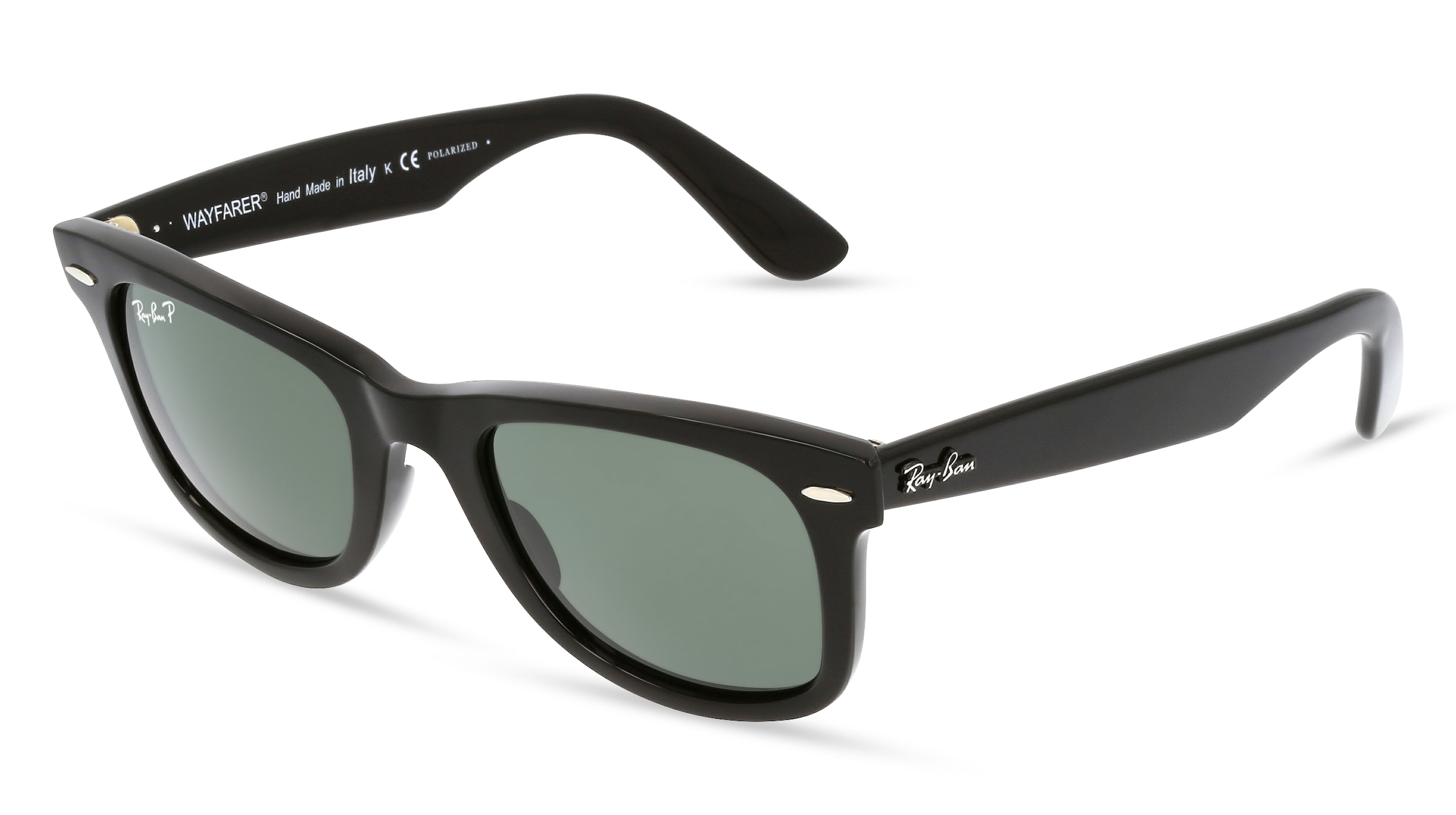 Ray-Ban RB 2140 WAYFARER Unisex-Sonnenbrille Vollrand Eckig Kunststoff-Gestell, schwarz