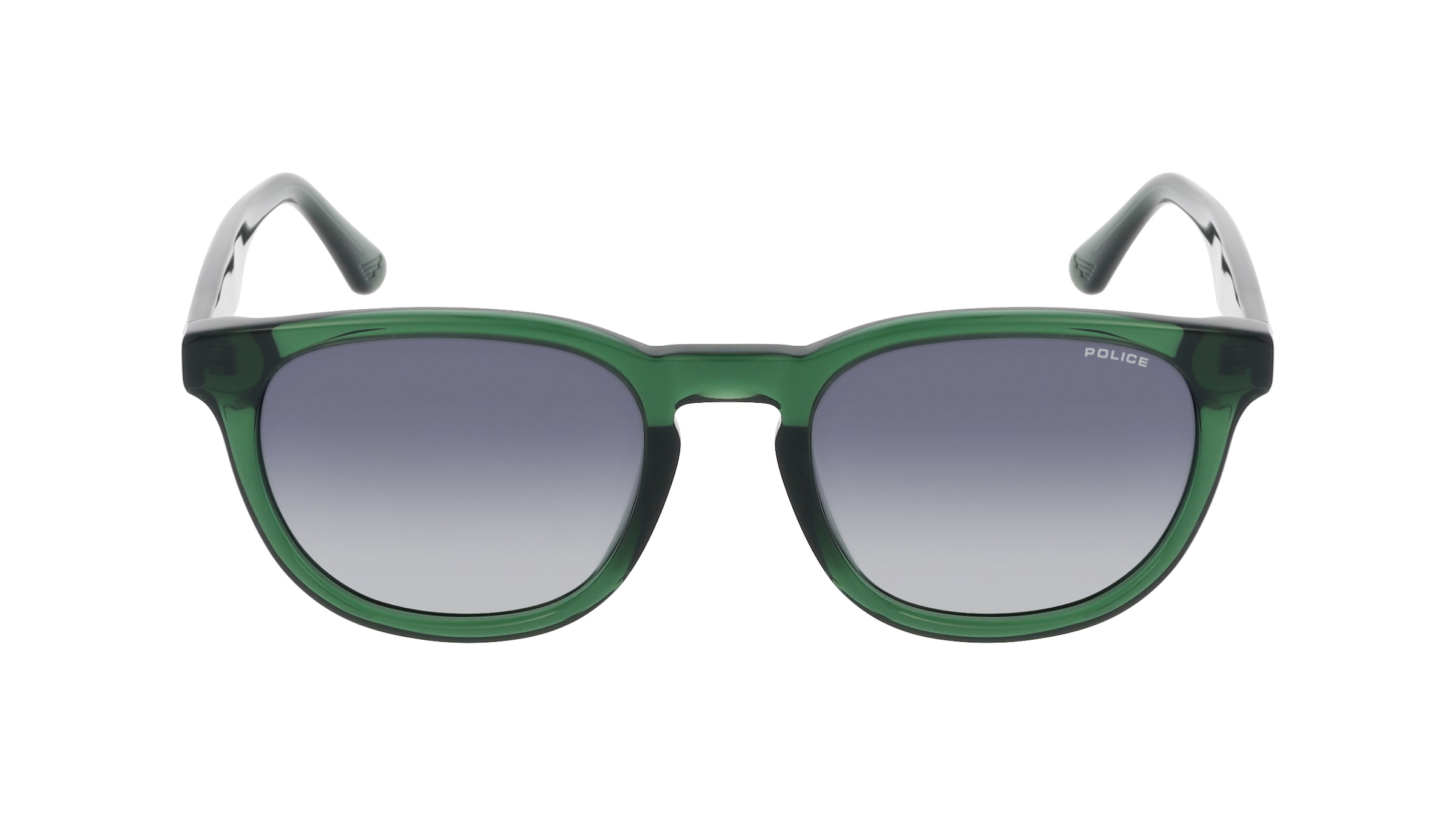 Police SPLP22E Herren-Sonnenbrille Vollrand Panto Kunststoff-Gestell, grün