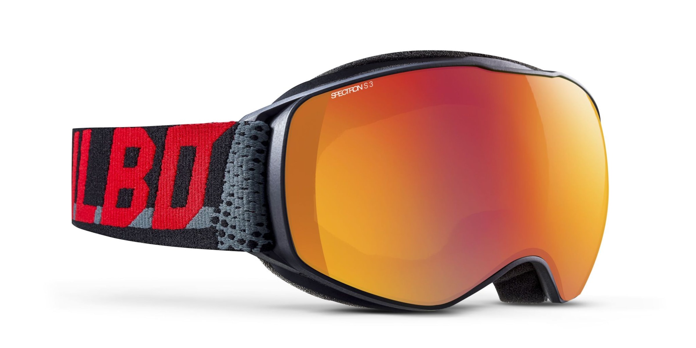 Julbo J7531 Jugend-Skibrille Vollrand Monoscheibe Kunststoff-Gestell, Schwarz