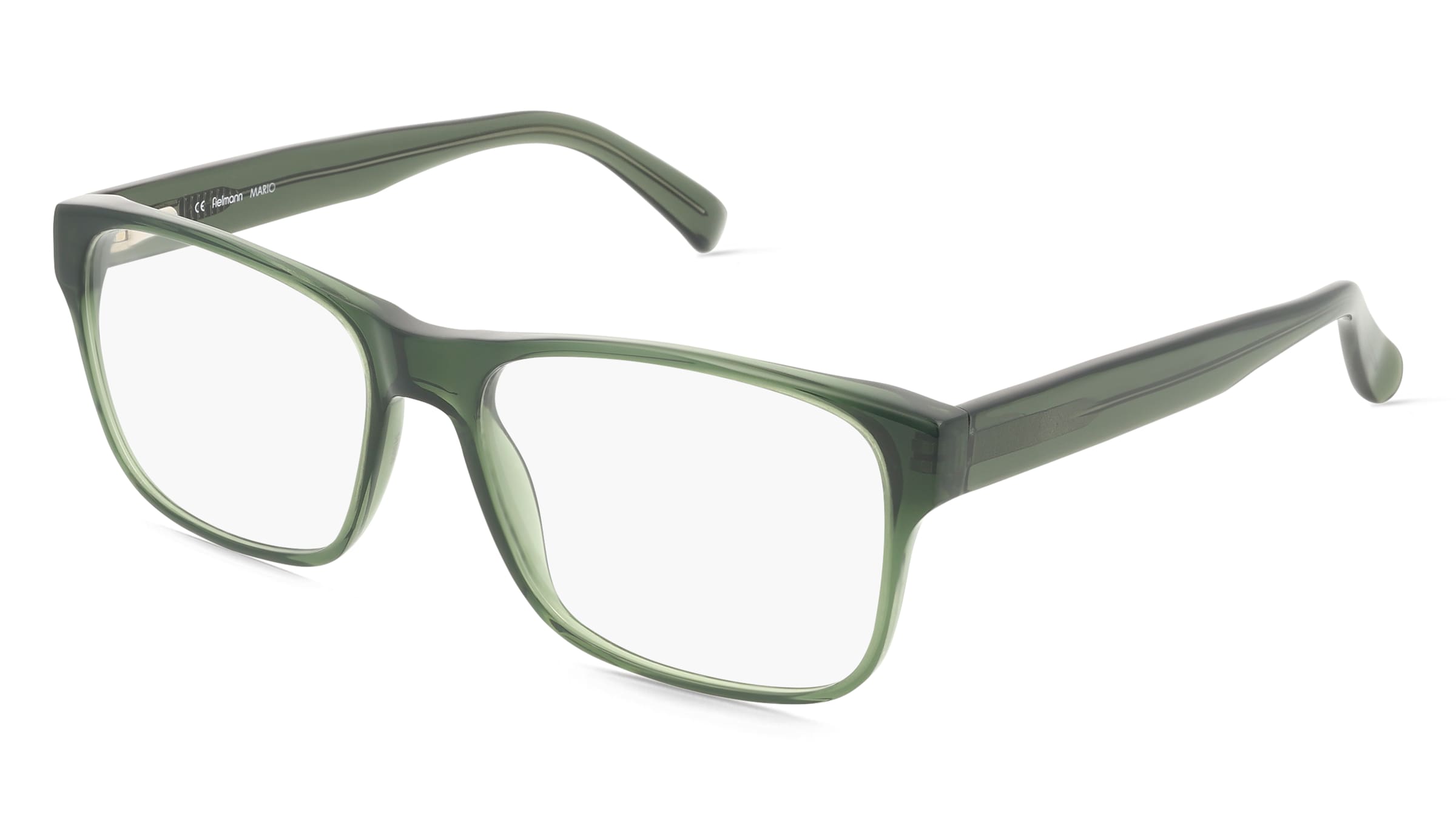 Fielmann LN 056 FLEX CL MARIO Herren-Brille inkl. Gläser Vollrand Quadratisch Acetat-Gestell 56/17/145, Grün