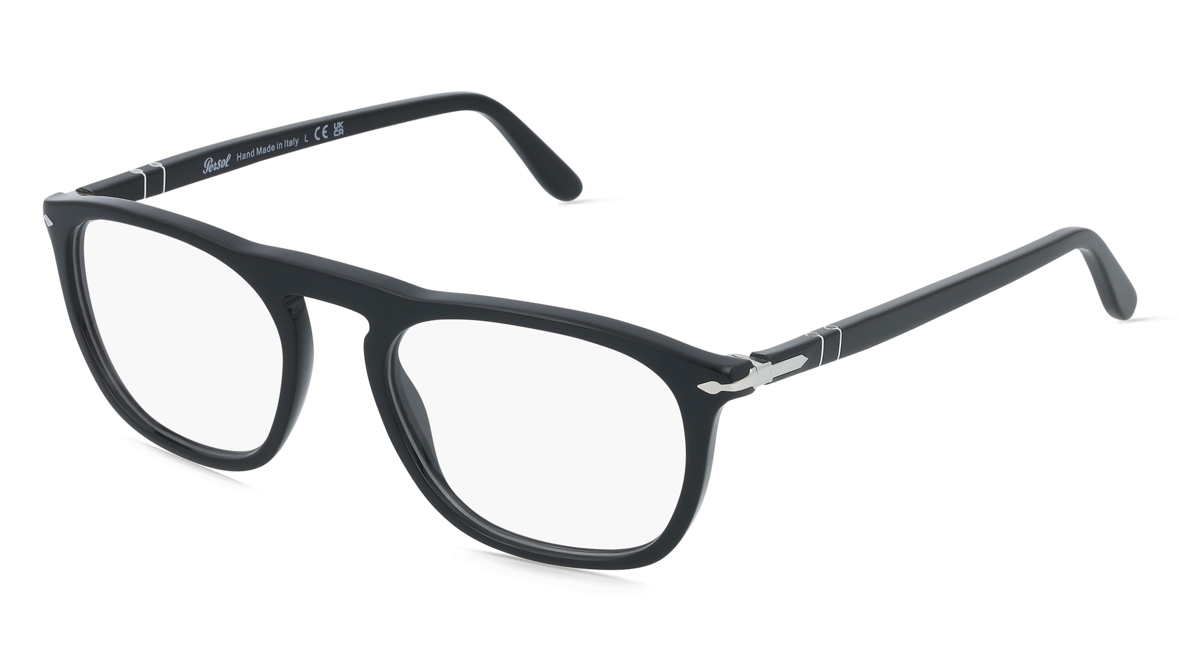 Persol PO3391V Unisex-Brille inkl. Gläser Vollrand Quadratisch Acetat-Gestell 51/19/145, Schwarz