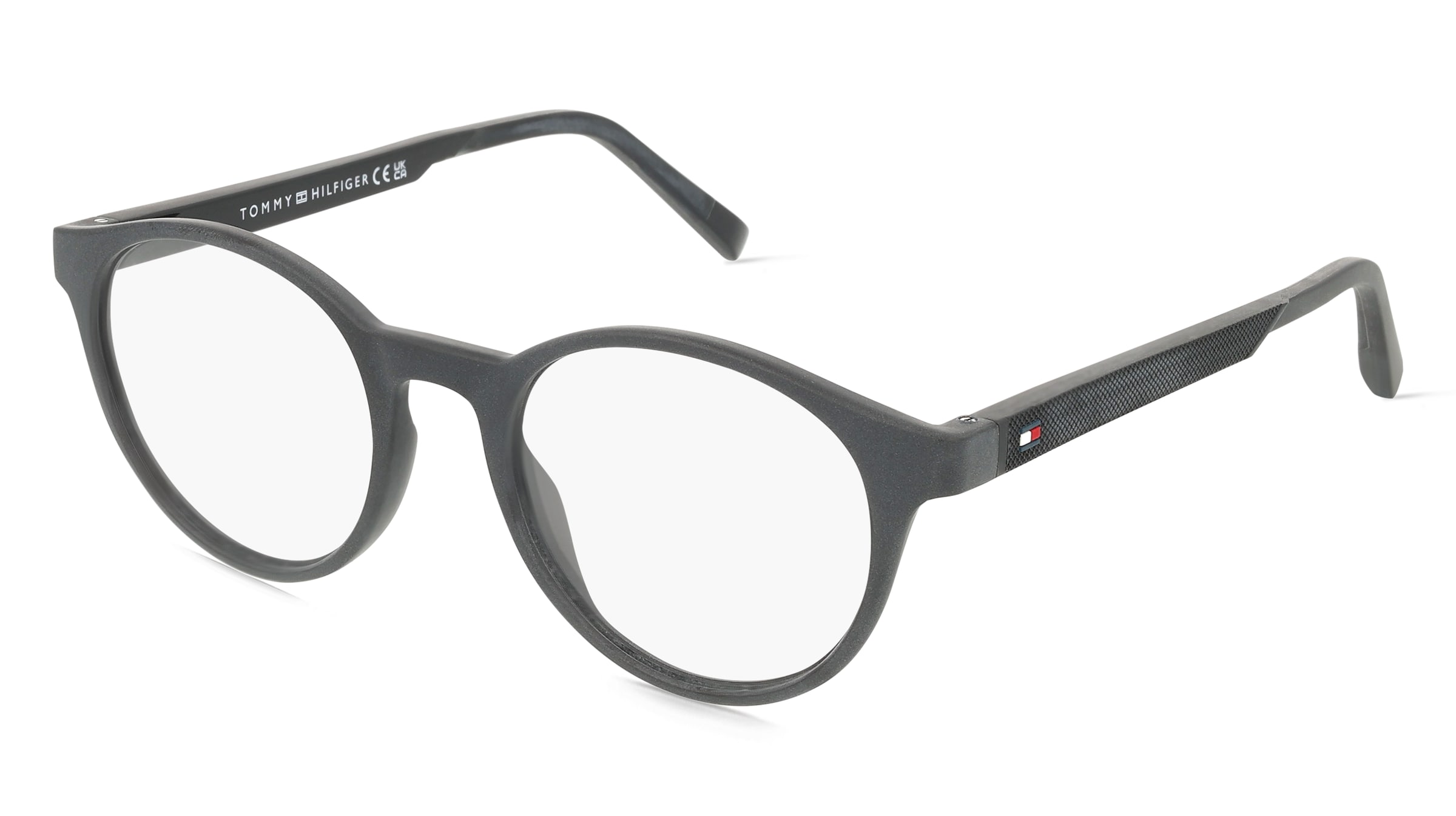 Tommy Hilfiger TH 2149 Herren-Brille inkl. Gläser Vollrand Panto Kunststoff-Gestell 49/19/145, Schwarz