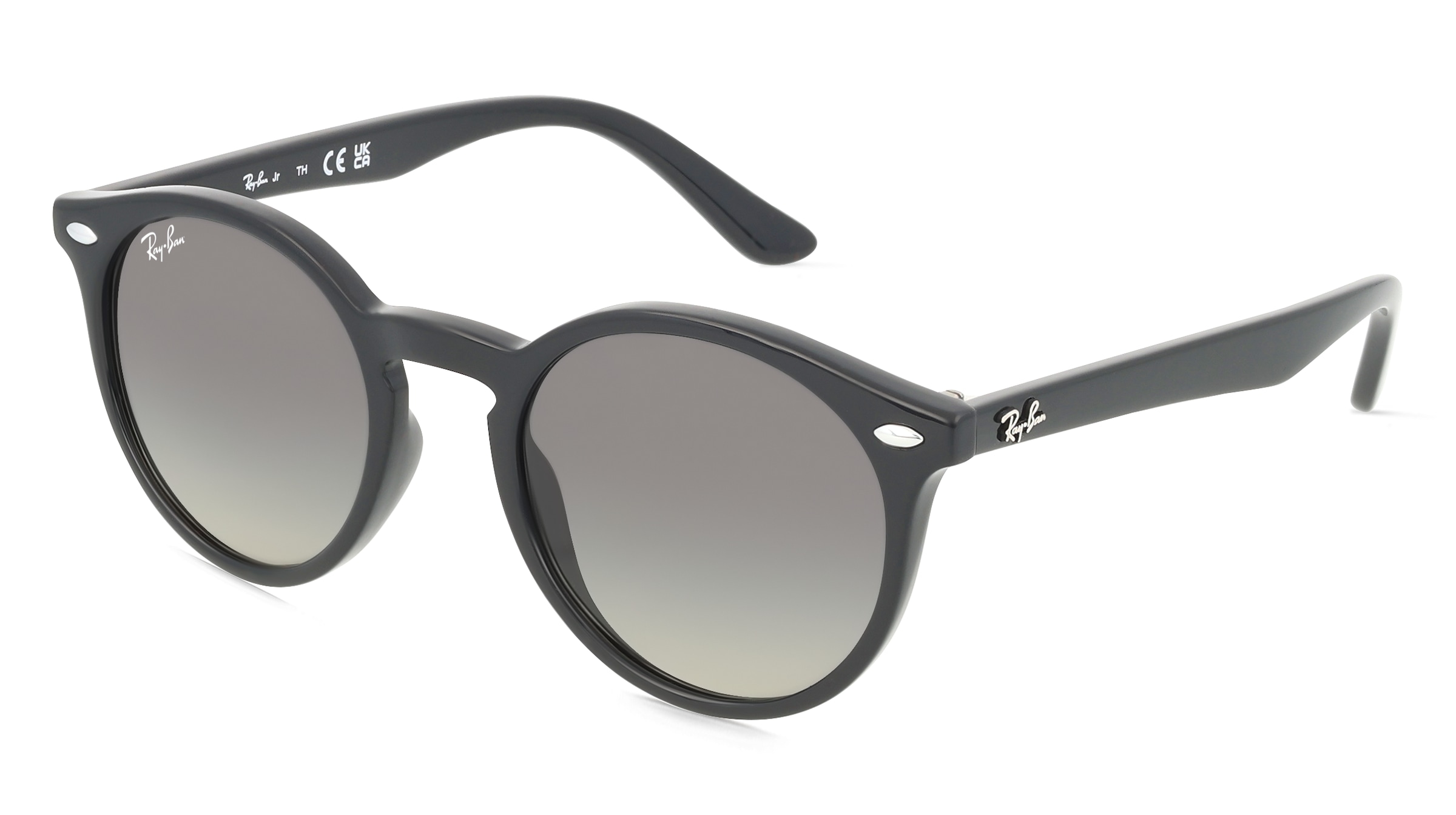 Ray-Ban Junior RJ 9064S Kinder-Sonnenbrille Vollrand Panto Kunststoff-Gestell, Schwarz
