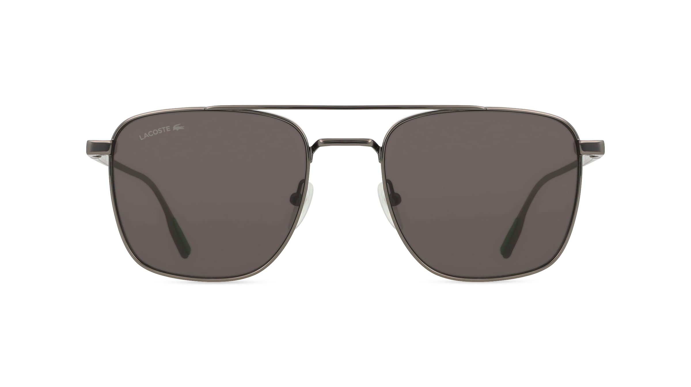 Lacoste L261S Unisex-Sonnenbrille Vollrand Pilot Metall-Gestell, grau