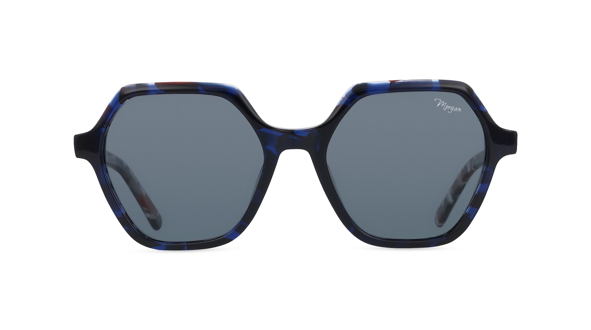 Morgan MO 7245 Damen-Sonnenbrille Vollrand Achteckig Kunststoff-Gestell, braun