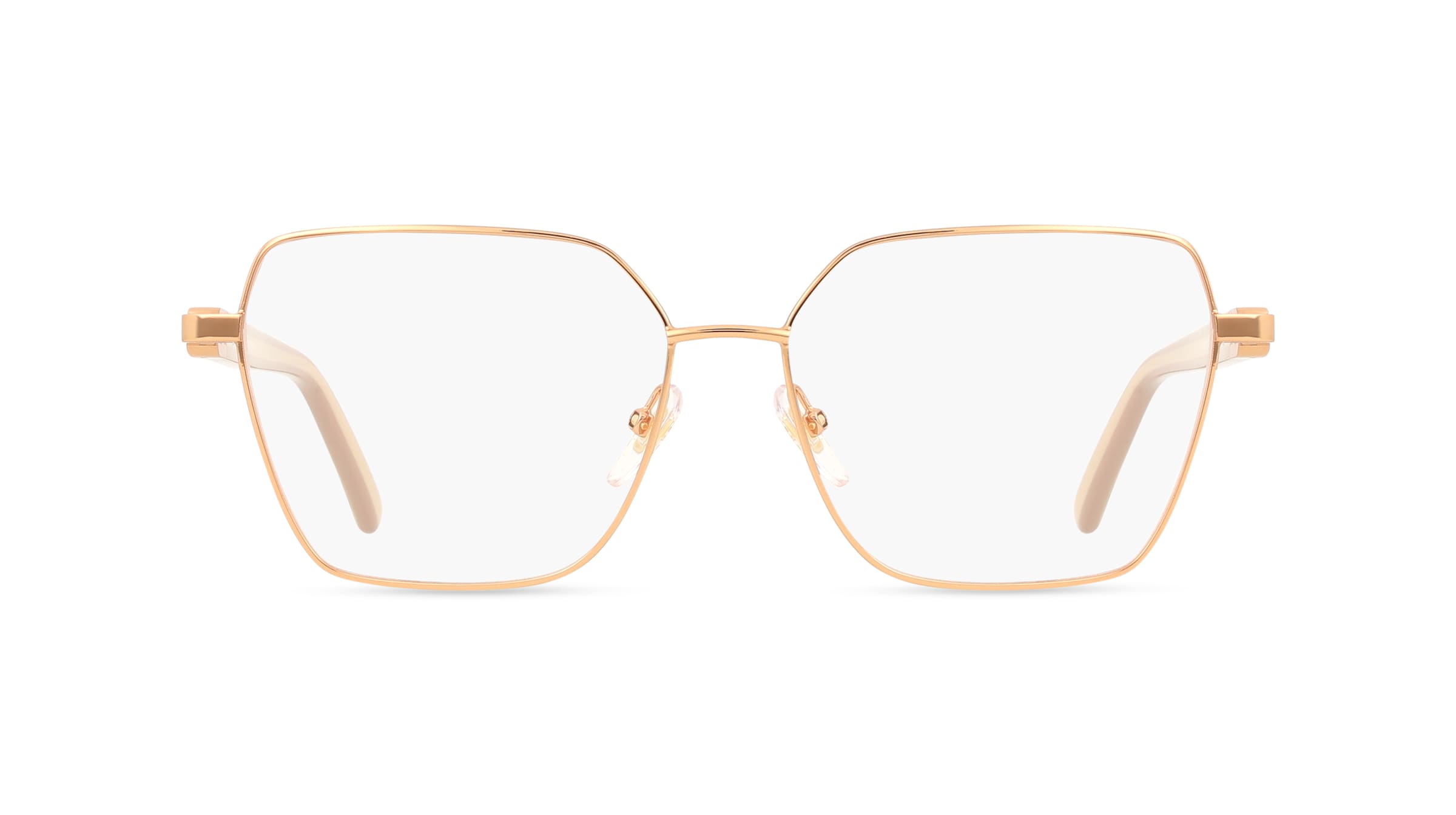 Furla VFU997 Damen-Brille inkl. Gläser Vollrand Quadratisch Edelstahl-Gestell 54/16/140, gold