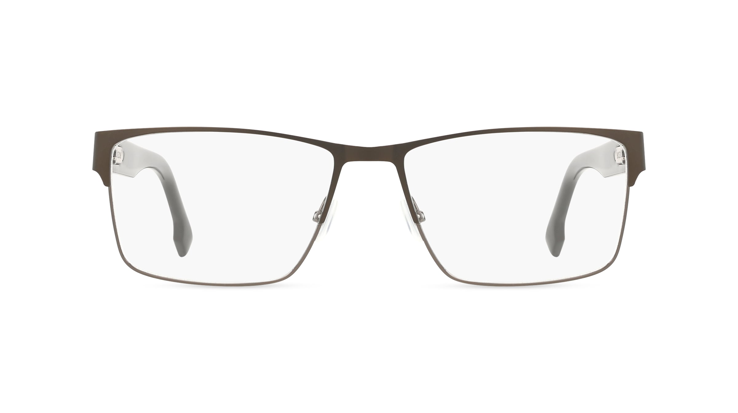 Boss 1764 Herren-Brille inkl. Gläser Vollrand Eckig Metall-Gestell 59mm/18mm/155mm, Silber
