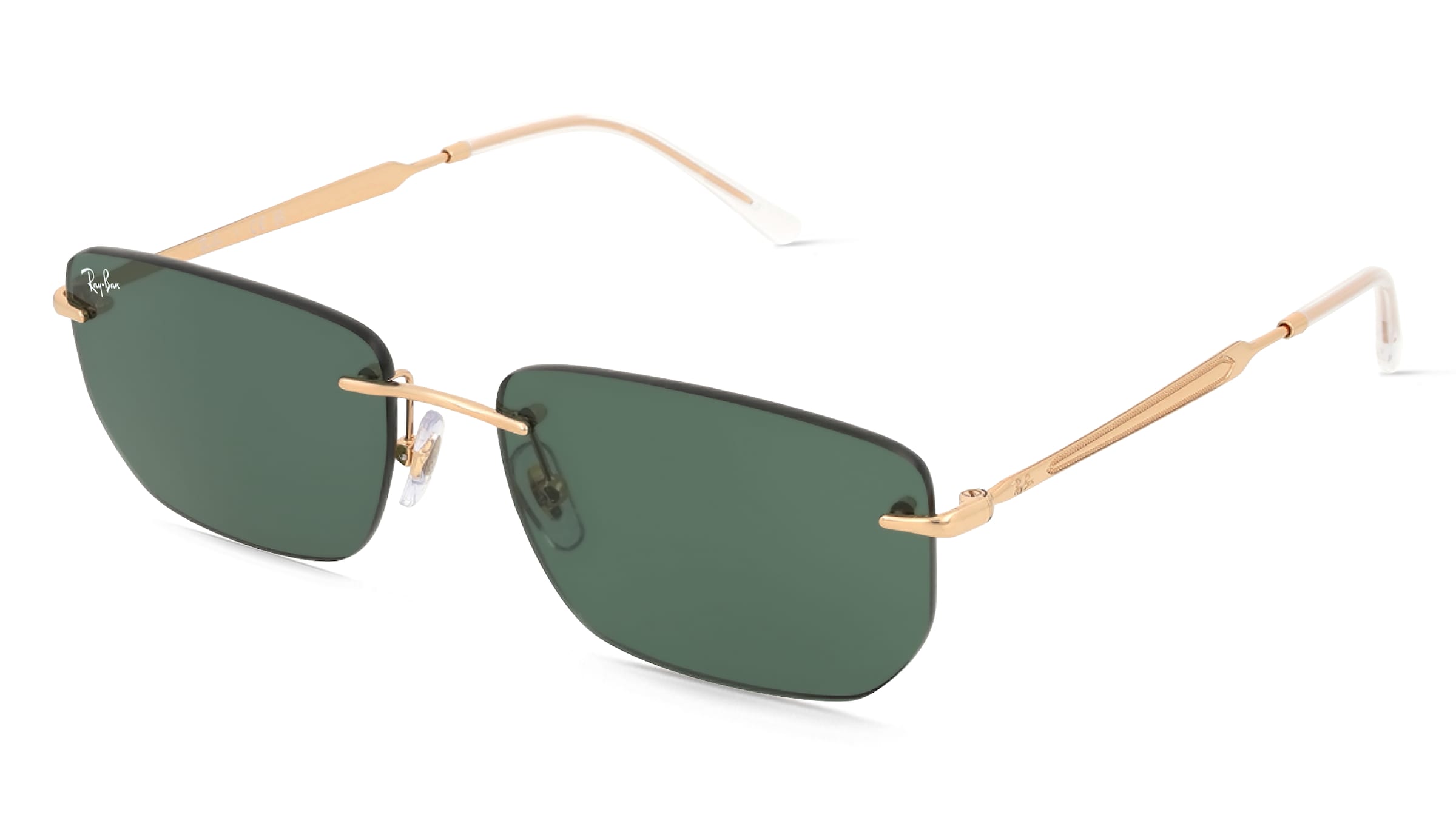 Ray-Ban 0RB3768 Unisex-Sonnenbrille Randlos Geometrisch Metall-Gestell, Gold