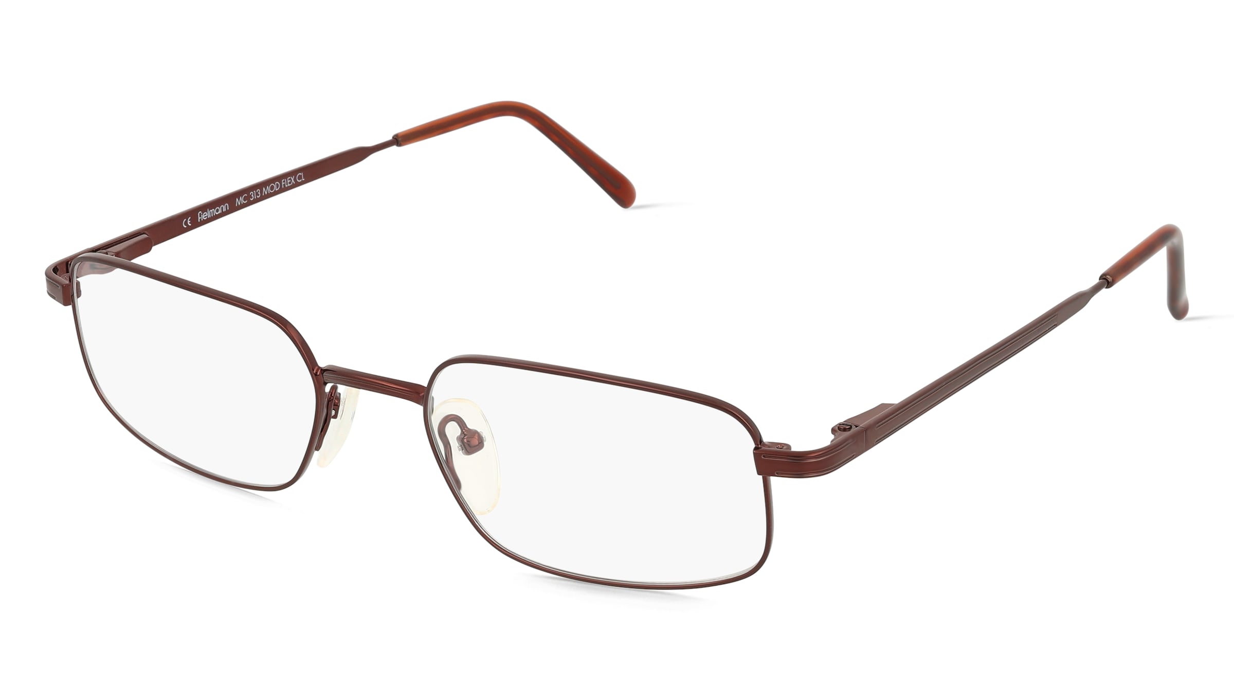 Fielmann MC 313 MOD FLEX CL Herren-Brille inkl. Gläser Vollrand Eckig Metall-Gestell 53mm/19mm/140mm, braun