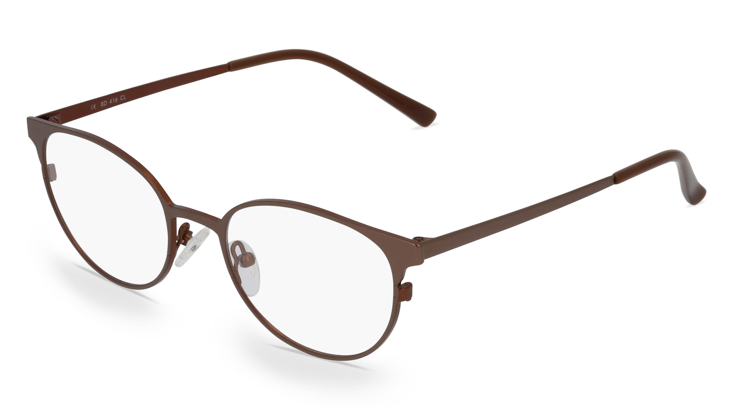 Fielmann BD 416 CL Damen-Brille inkl. Gläser Vollrand Panto Edelstahl-Gestell 48/18/140, Gold