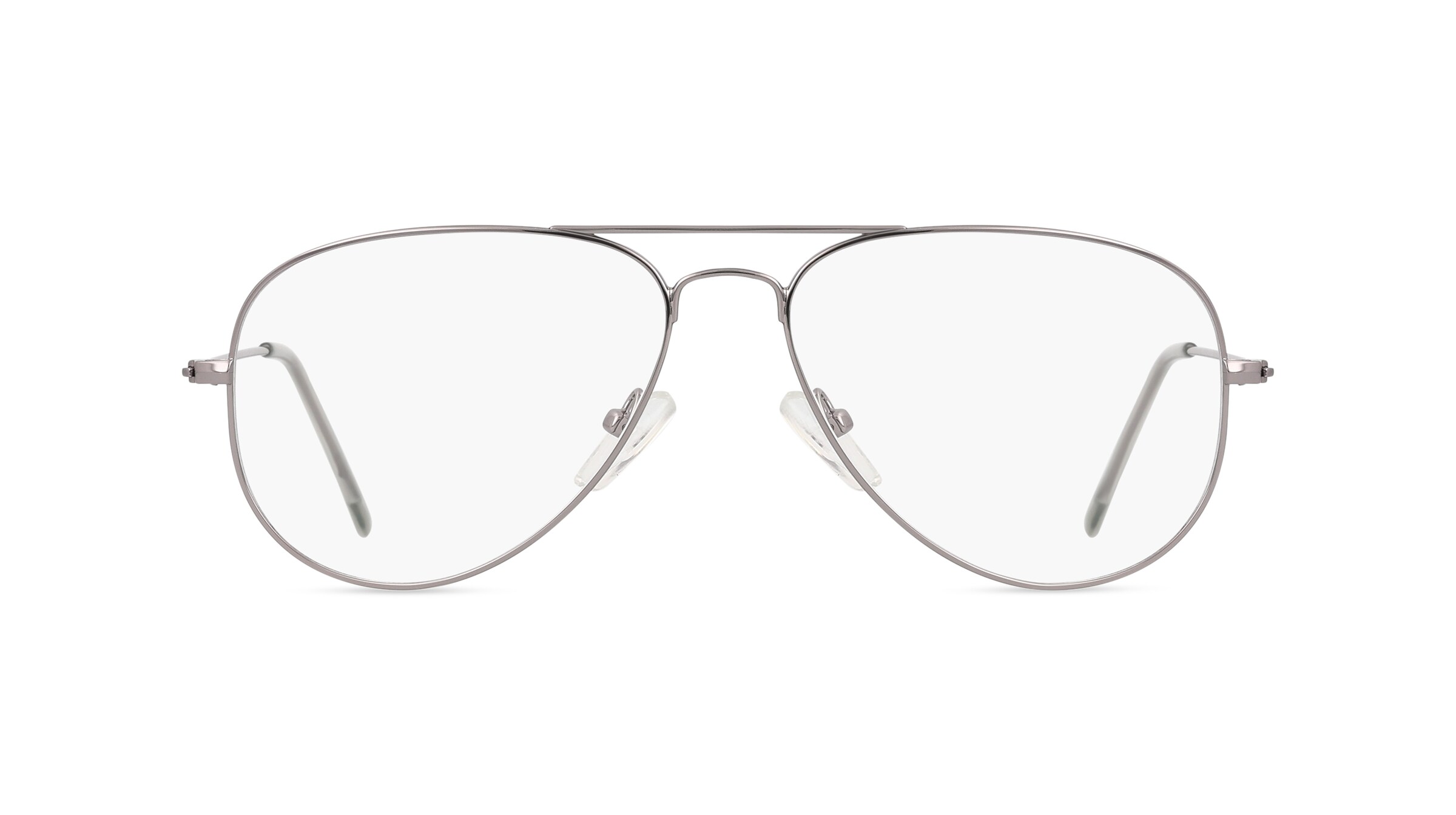 Fielmann BD 317 PILOT CL Unisex-Brille inkl. Gläser Vollrand Pilot Edelstahl-Gestell 55mm/14mm/145mm, grau