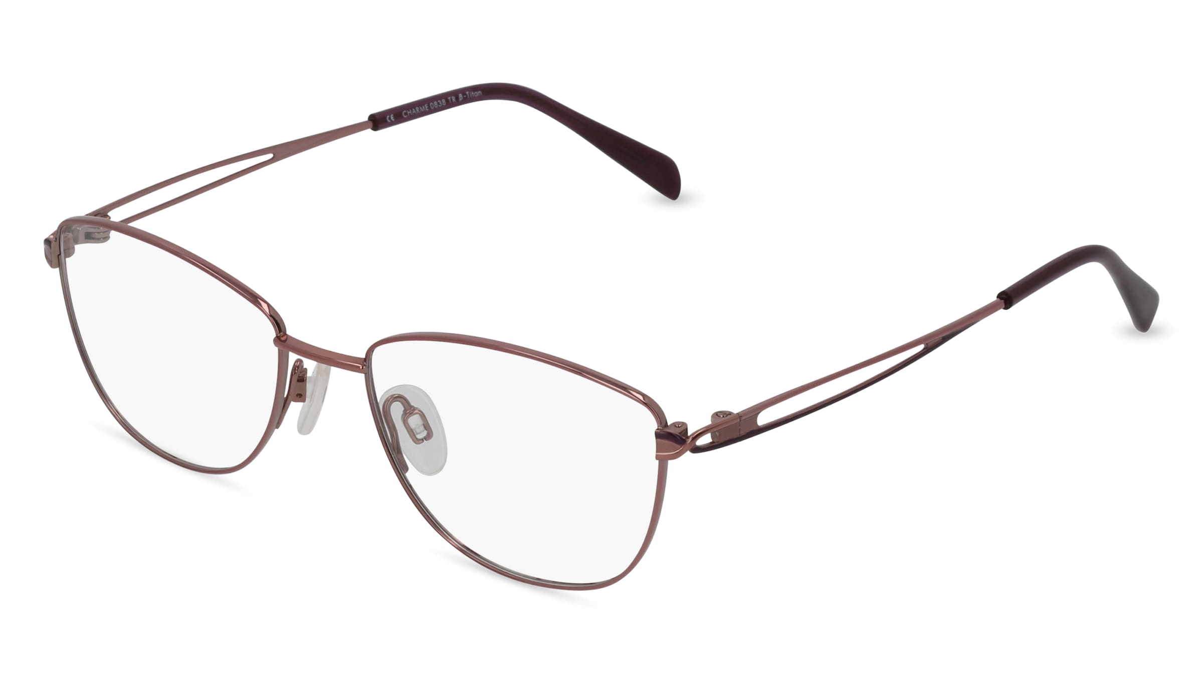 Fielmann CHARME 0838 TR Damen-Brille inkl. Gläser Vollrand Quadratisch Titan-Gestell 51/17/135, Pink