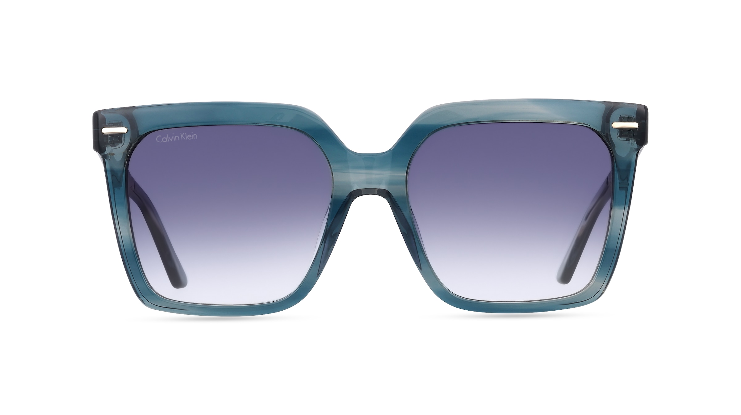 Calvin Klein CK22534S Damen-Sonnenbrille Vollrand Eckig Kunststoff-Gestell, blau