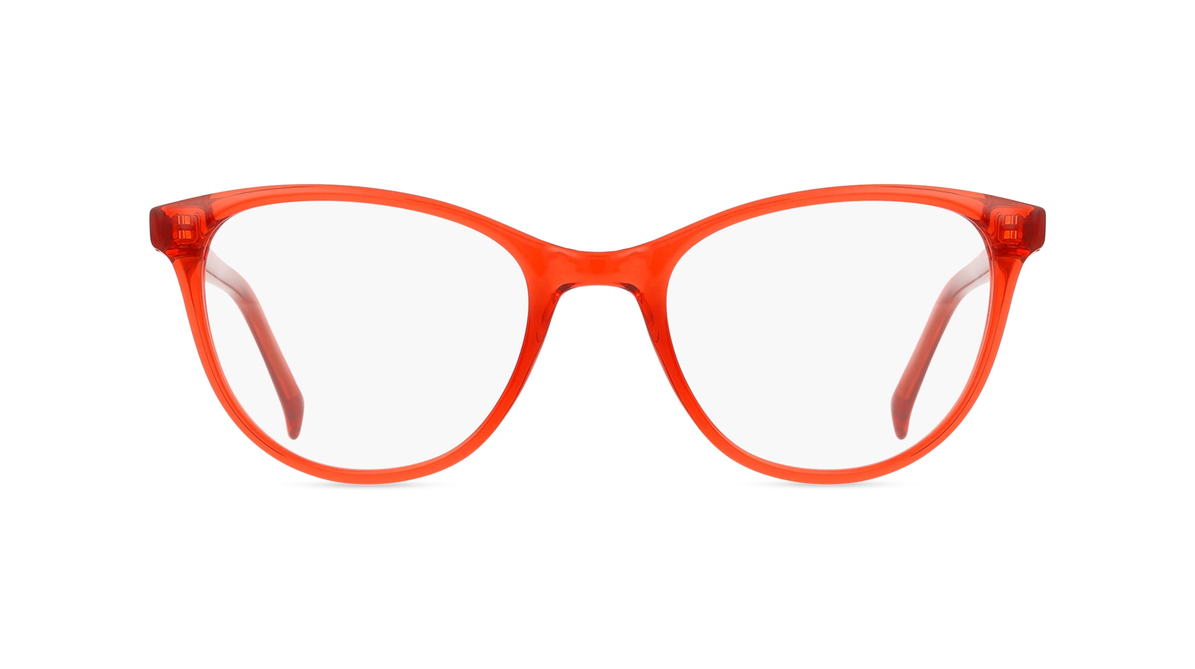 Fielmann OU 053 CL Damen-Brille inkl. Gläser Vollrand Butterfly Acetat-Gestell 50mm/19mm/140mm, rot