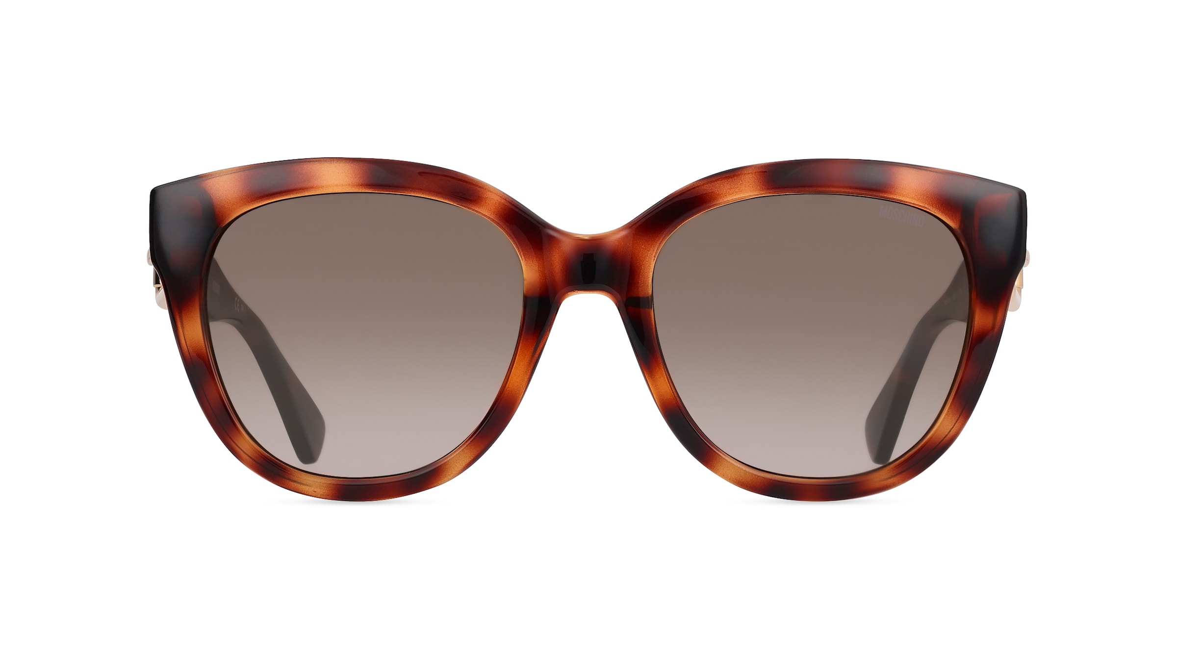 Moschino 143/S Damen-Sonnenbrille Vollrand Butterfly Kunststoff-Gestell, braun