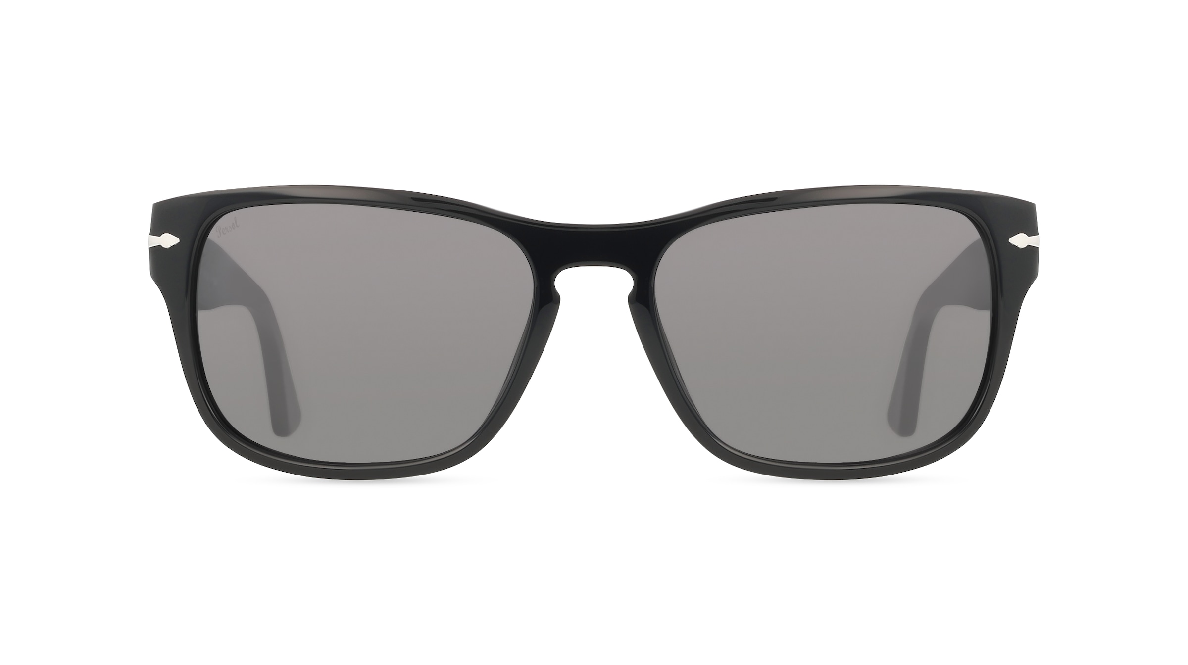 Persol PO3341S Damen-Sonnenbrille Vollrand Panto Acetat-Gestell, schwarz