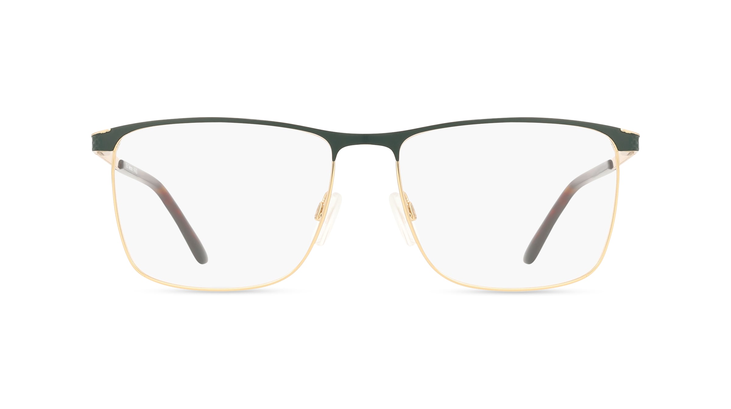 Fielmann 2222 FLEX CL HARALD Unisex-Brille inkl. Gläser Vollrand Quadratisch Edelstahl-Gestell 57/16/145, grün