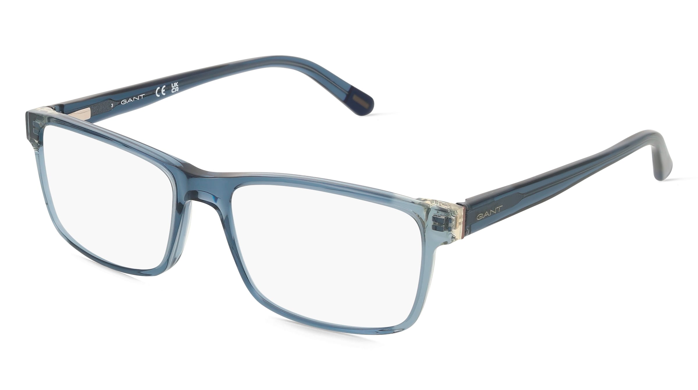 Gant GA3177 Unisex-Brille inkl. Gläser Vollrand Quadratisch Kunststoff-Gestell 54/17/145, Grau