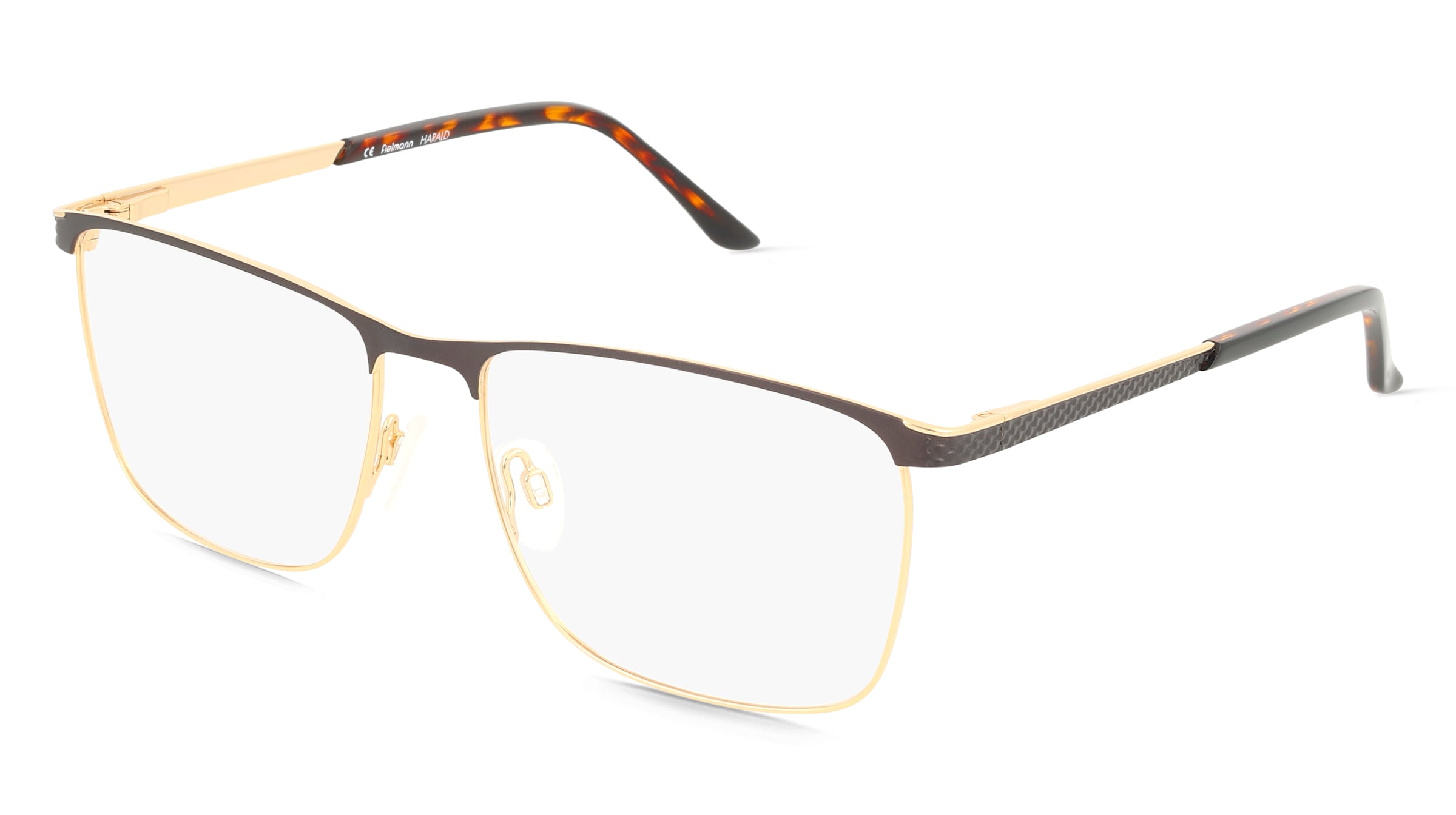 Fielmann 2222 FLEX CL HARALD Unisex-Brille inkl. Gläser Vollrand Quadratisch Edelstahl-Gestell 57/16/145, Grau