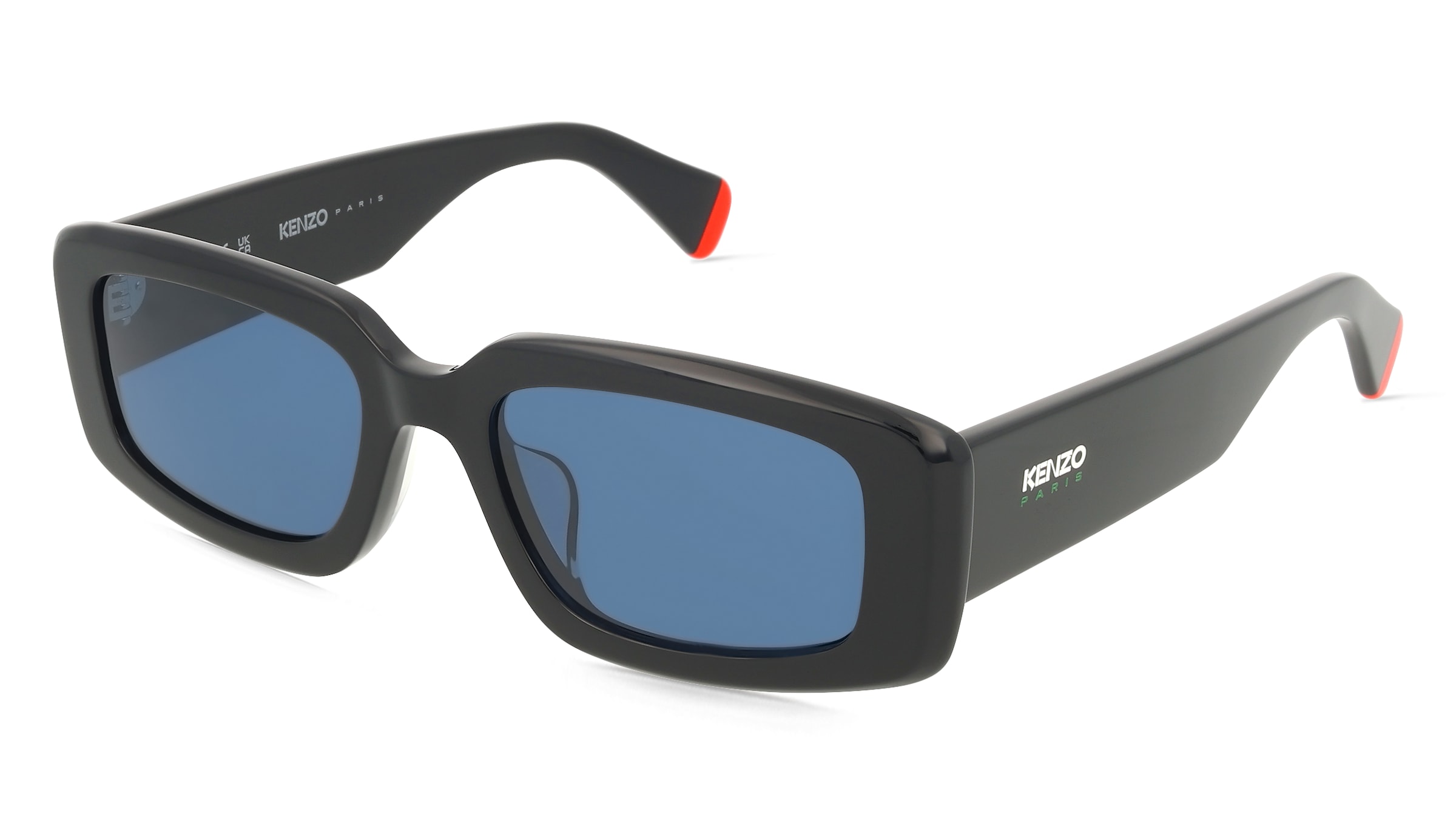 Kenzo KZ40198U Unisex-Sonnenbrille Vollrand Geometrisch Acetat-Gestell, Schwarz