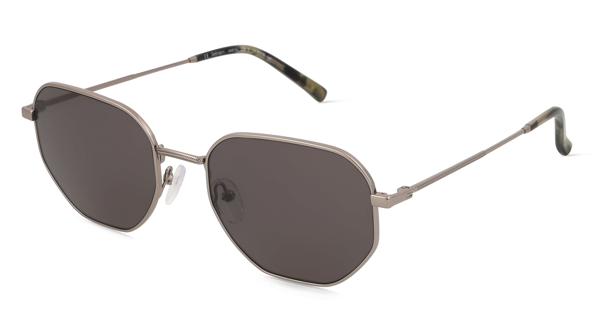 Fielmann BD 573 SUN CL AARON Unisex-Sonnenbrille Vollrand Geometrisch Edelstahl-Gestell, Grau