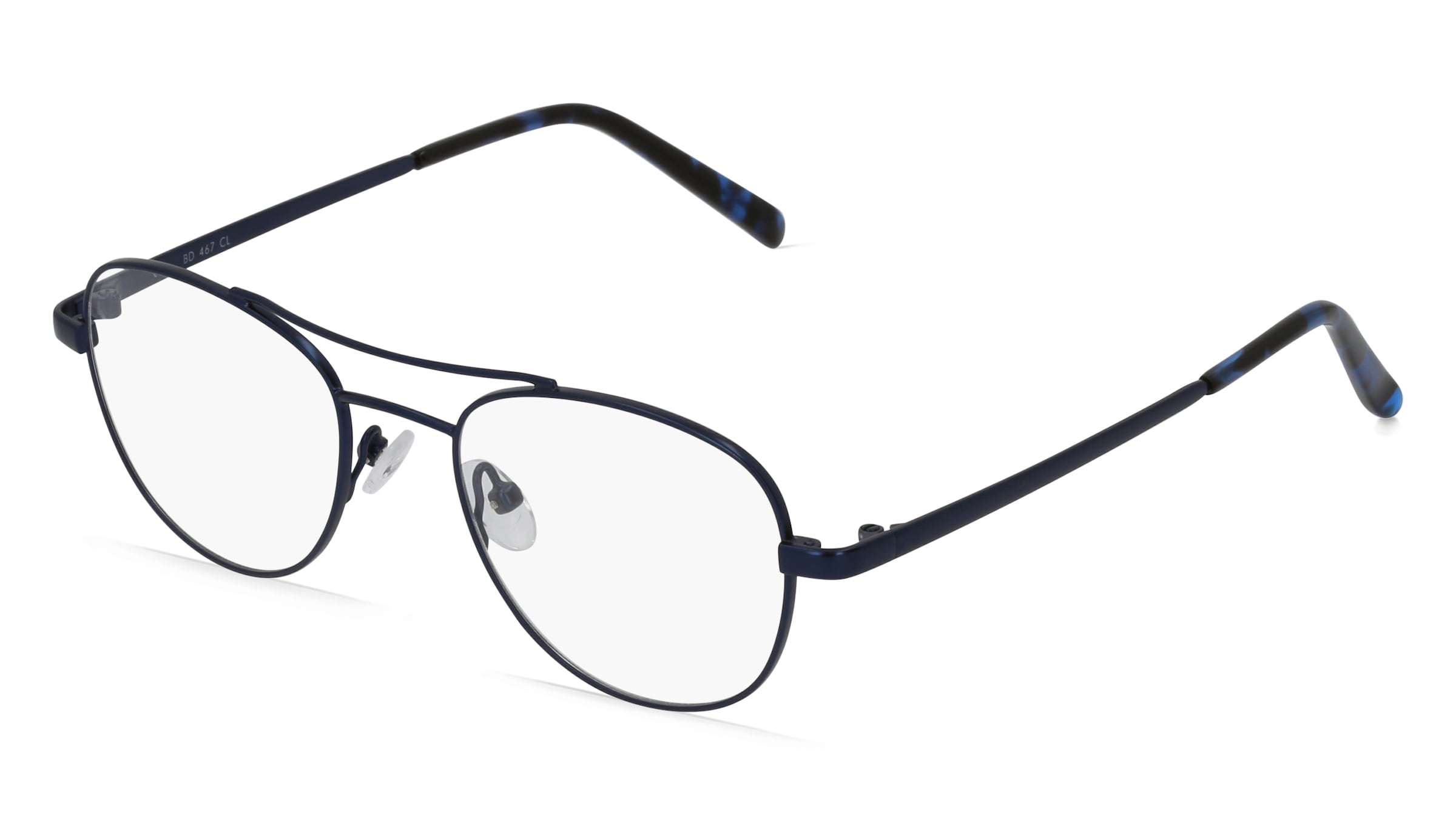 Fielmann BD 467 CL Jugend-Brille inkl. Gläser Vollrand Panto Edelstahl-Gestell 46/18/130, Blau