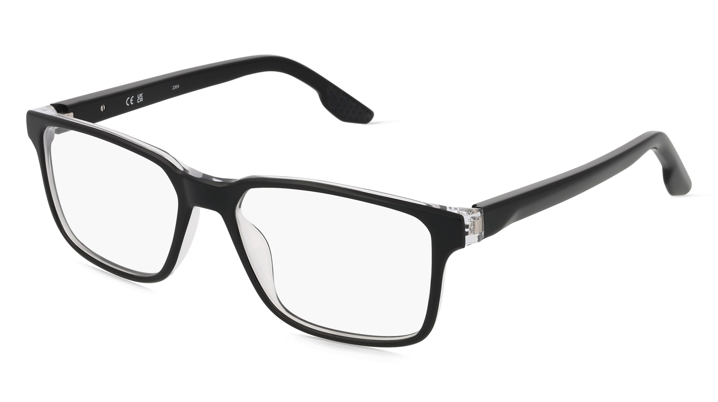 Nike 7160 Unisex-Brille inkl. Gläser Vollrand Quadratisch Kunststoff-Gestell 55/17/145, Schwarz