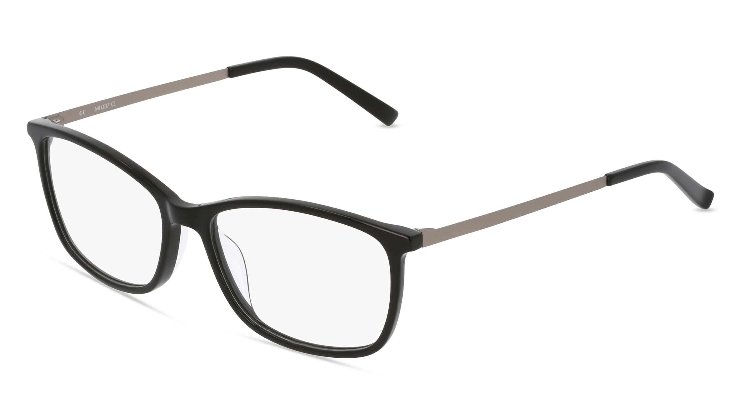Fielmann MI 037 CL Damen-Brille inkl. Gläser Vollrand Quadratisch Acetat-Gestell 53/15/135, Schwarz