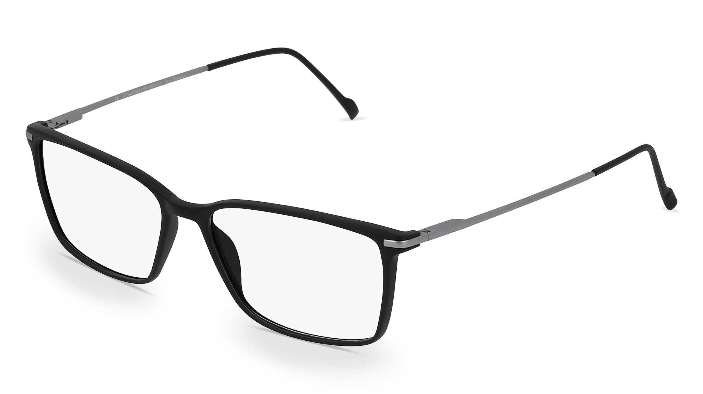 Fielmann COMFORT 092 FLEX CL Herren-Brille inkl. Gläser Vollrand Eckig Kunststoff-Gestell 53mm/15mm/135mm, schwarz